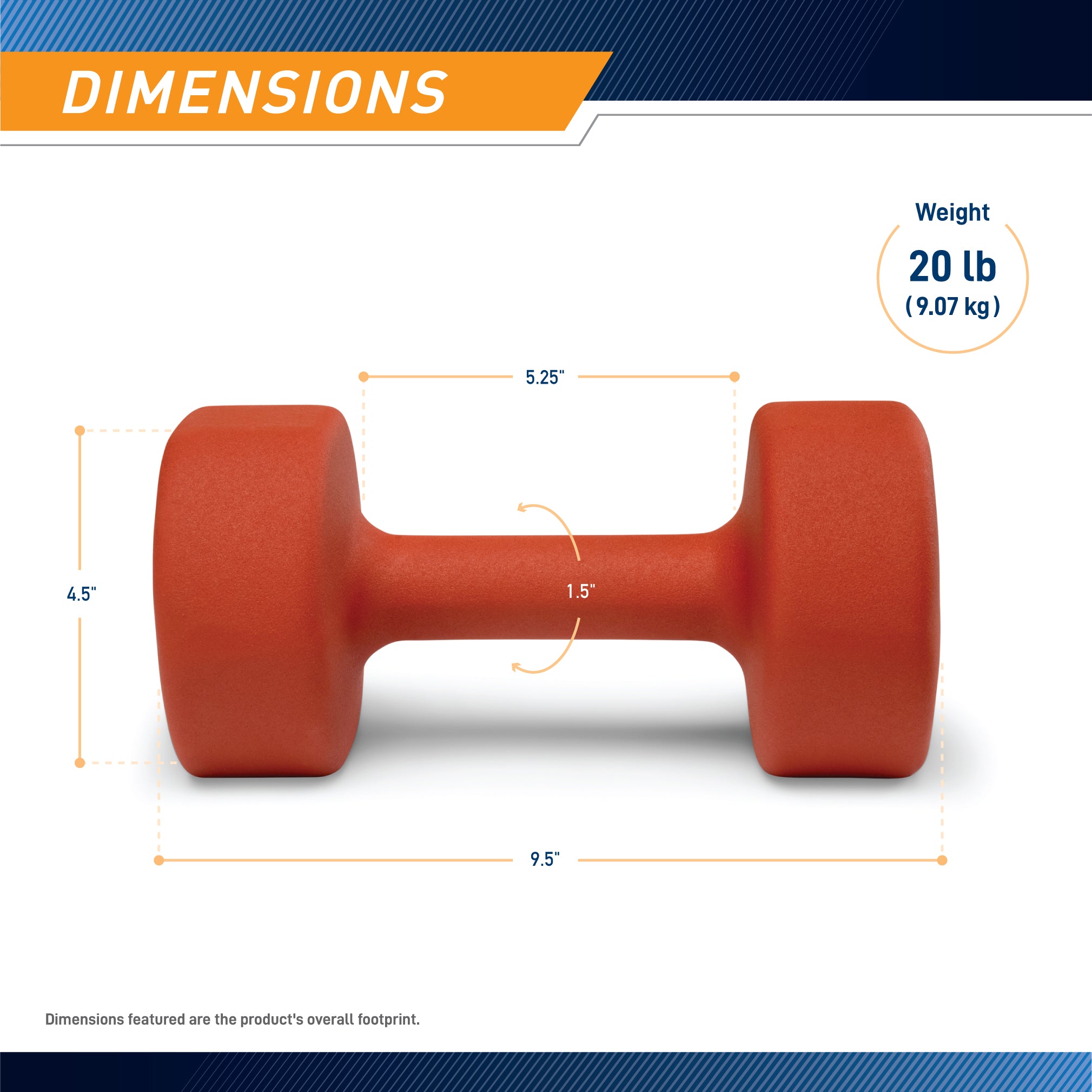 marcy-ine-020-neopren-kurzhantel-20-lbs-einzelhantel image 3