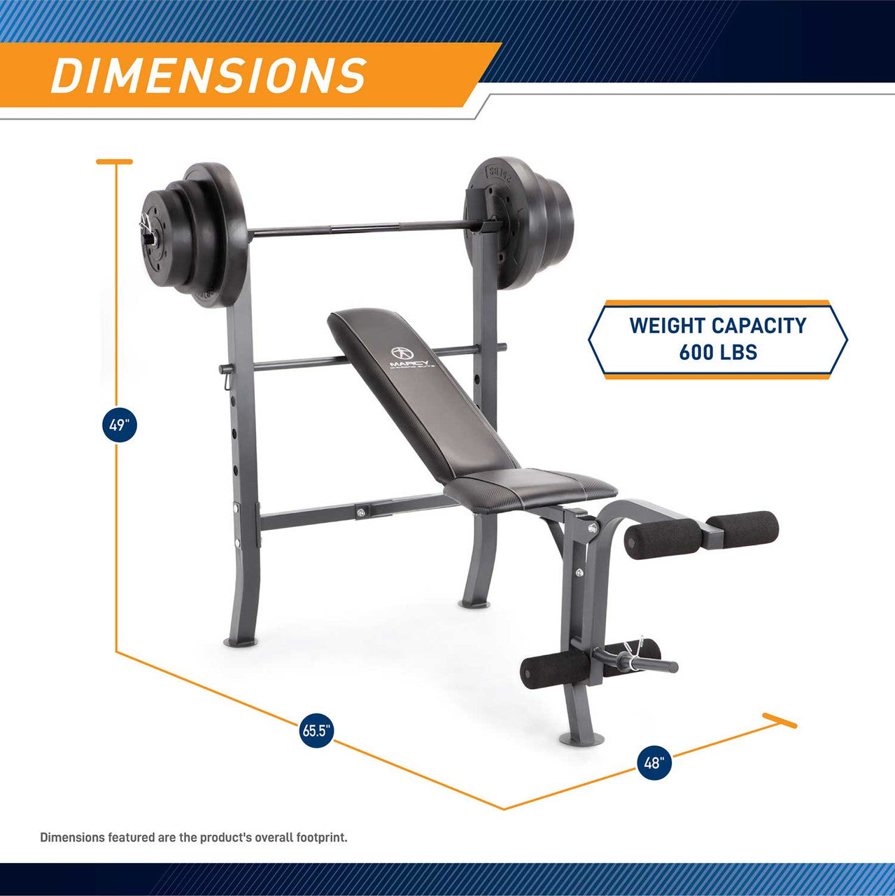 marcy-diamond-elite-md-2082w-hantelbank-mit-45-kg-hantelset image 3
