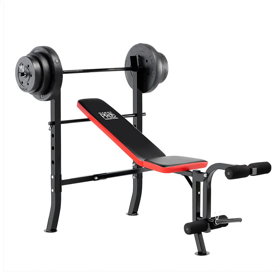 marcy-pm-2085-hantelbank-mit-100lb-hantelset-verstellbar image 1
