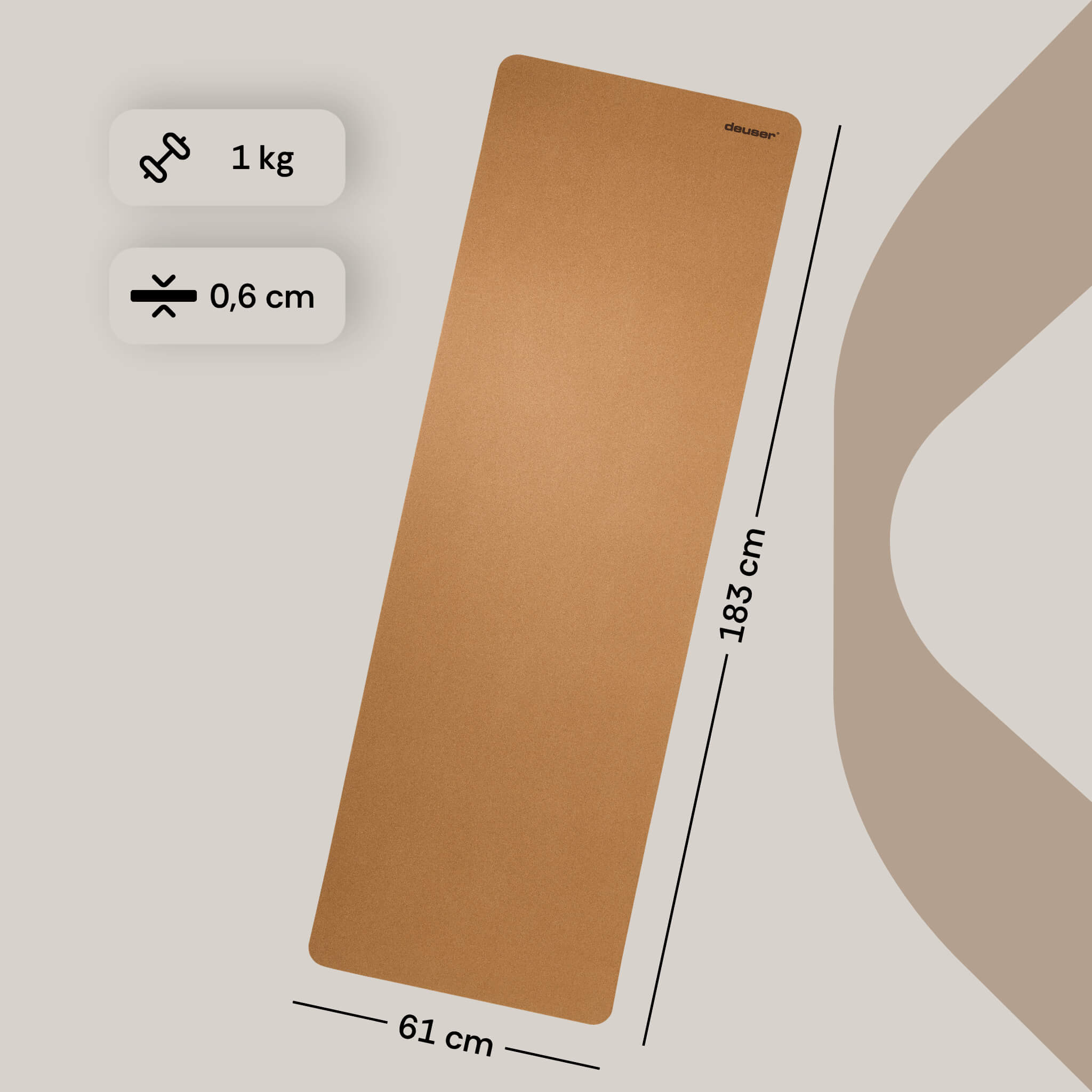 deuser-yoga-matte-kork-rutschfest-f-r-pilates image 3