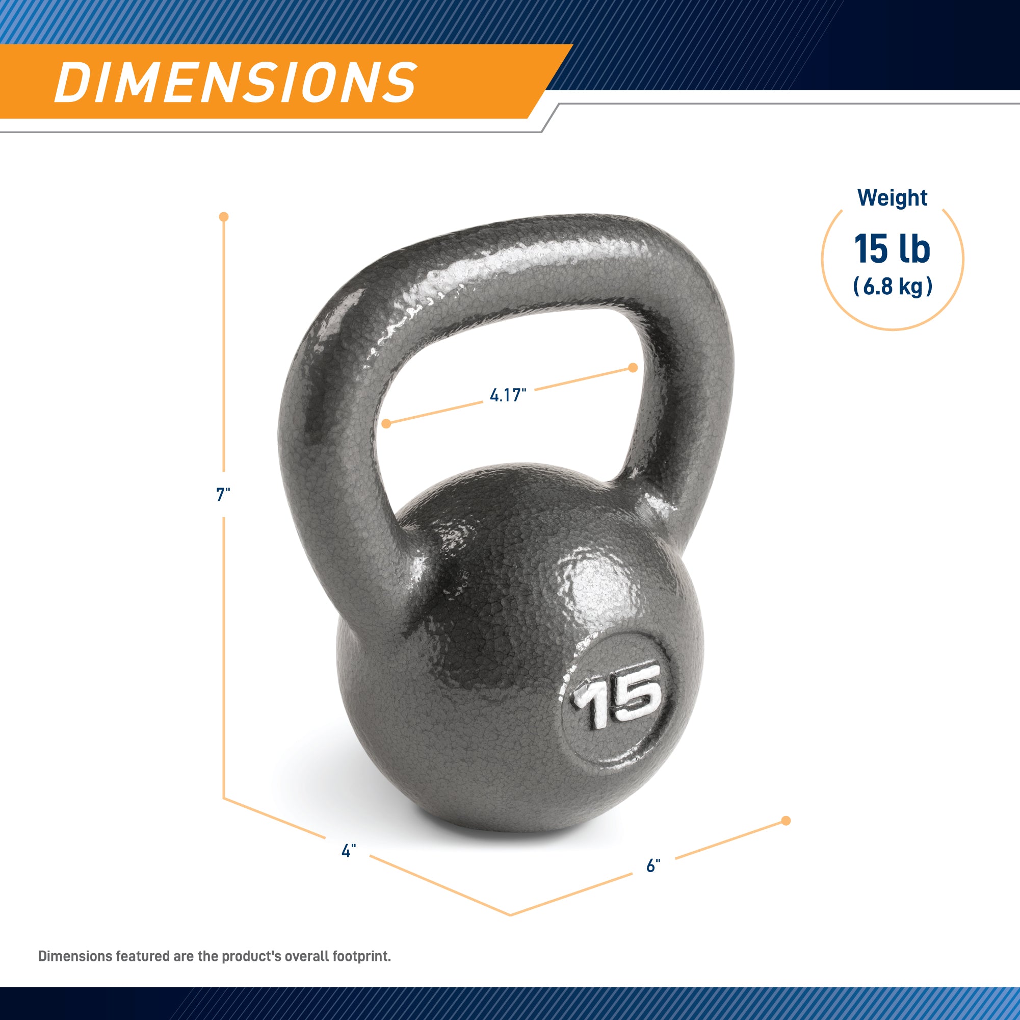 marcy-hkb-015-kettlebell-6-8kg-gusseisen-hammertone image 3