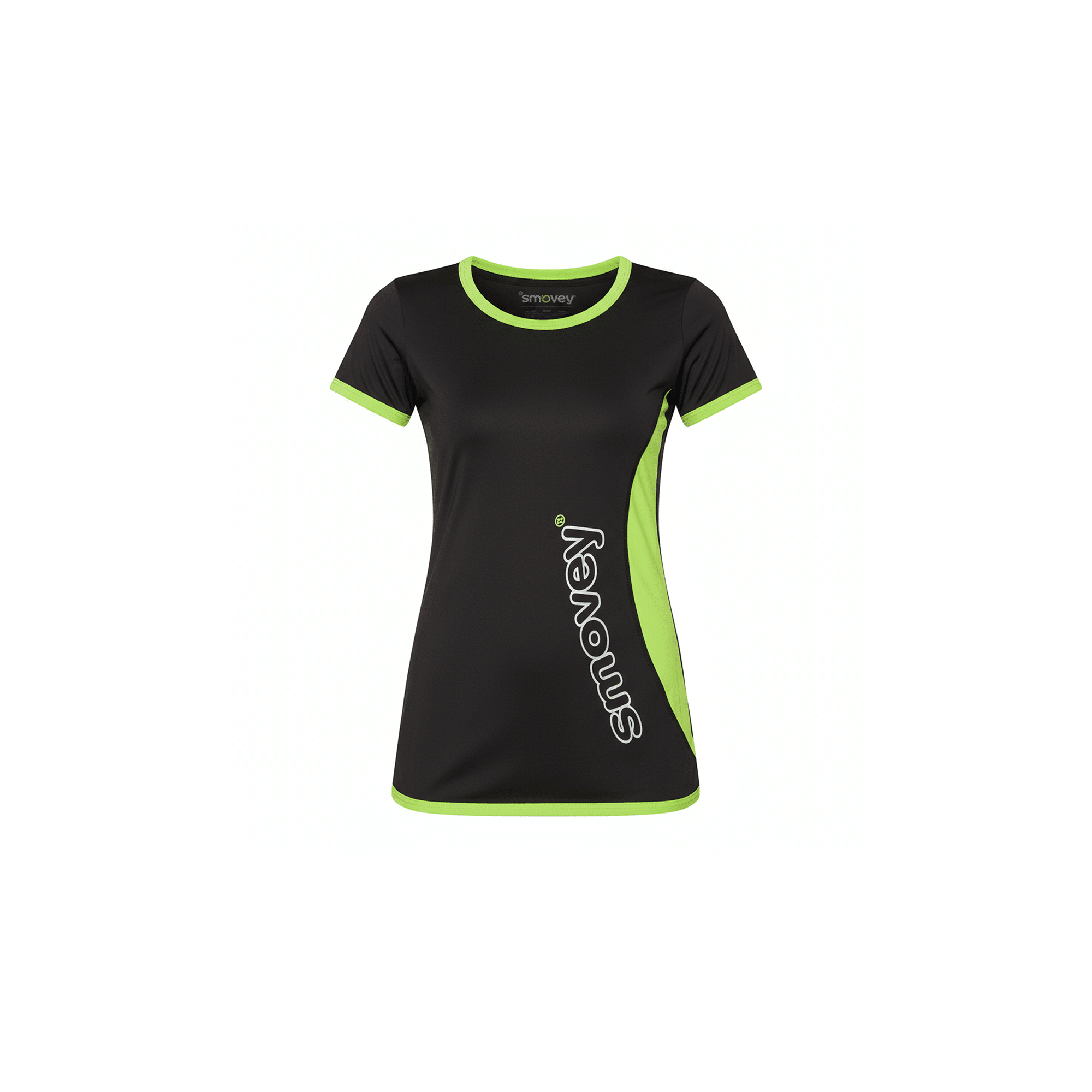 smovey-bekleidung-fitness-shirt-fitness-shirt-damen-schwarz-gr-n image 1