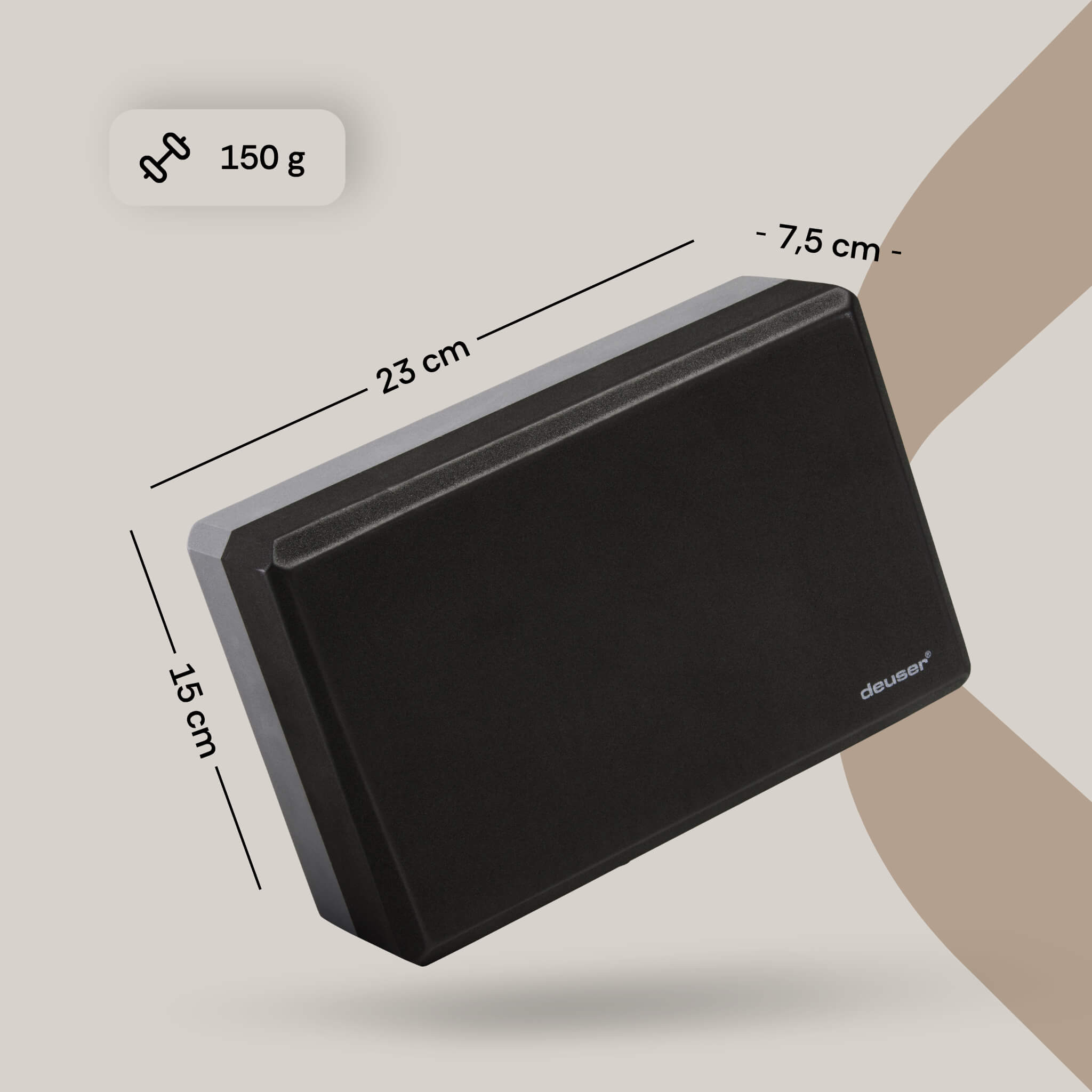 deuser-physio-band-rolle-yoga-block-yogablock-petrol image 2