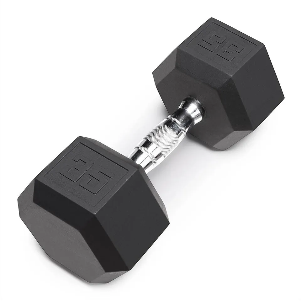 marcy-weights-and-bars-ibrh-035-kurzhantel-35lbs-gummi-hex image 1