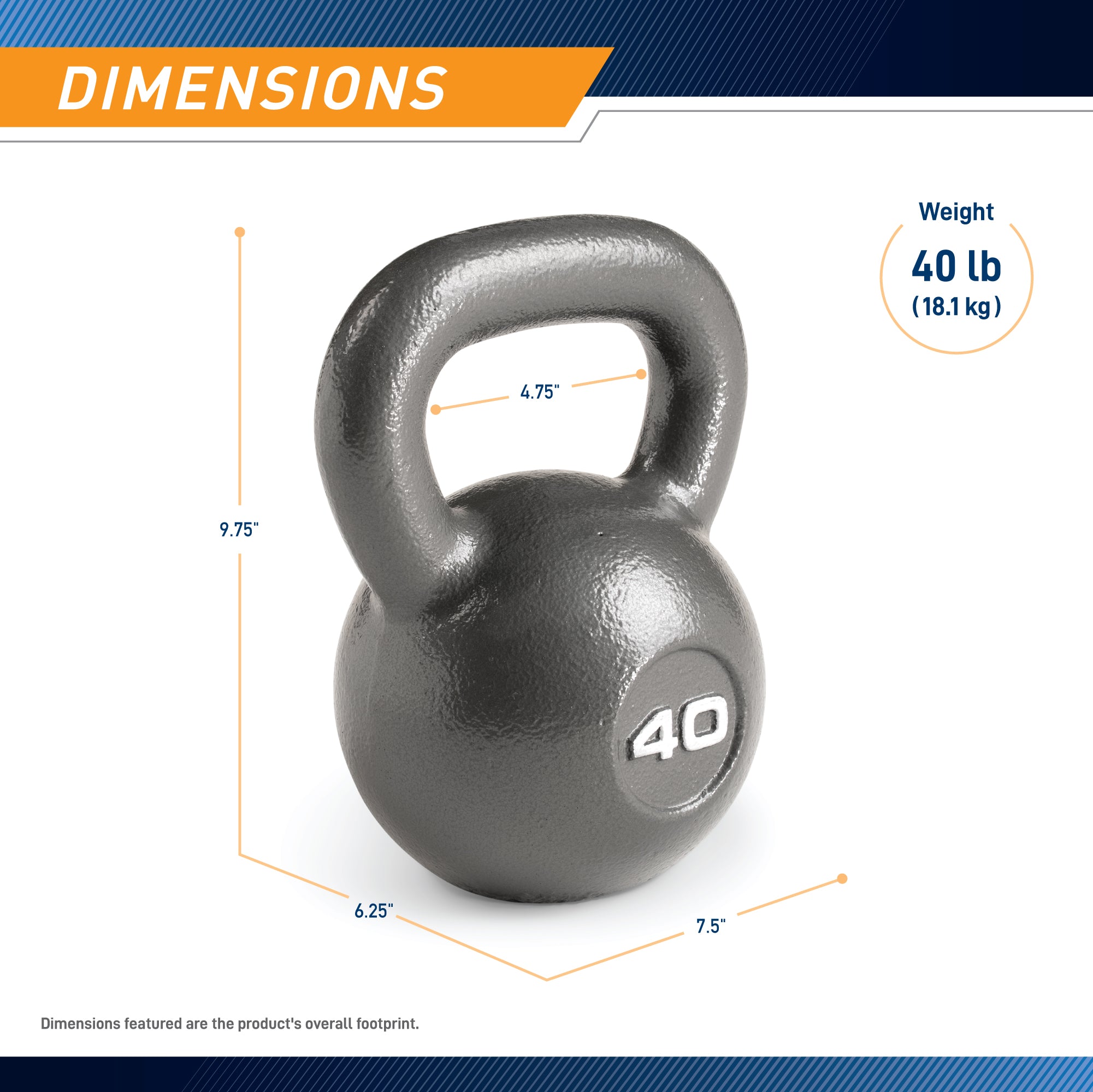 marcy-hkb-040-kettlebell-18-kg-gusseisen-hammerschlag image 3
