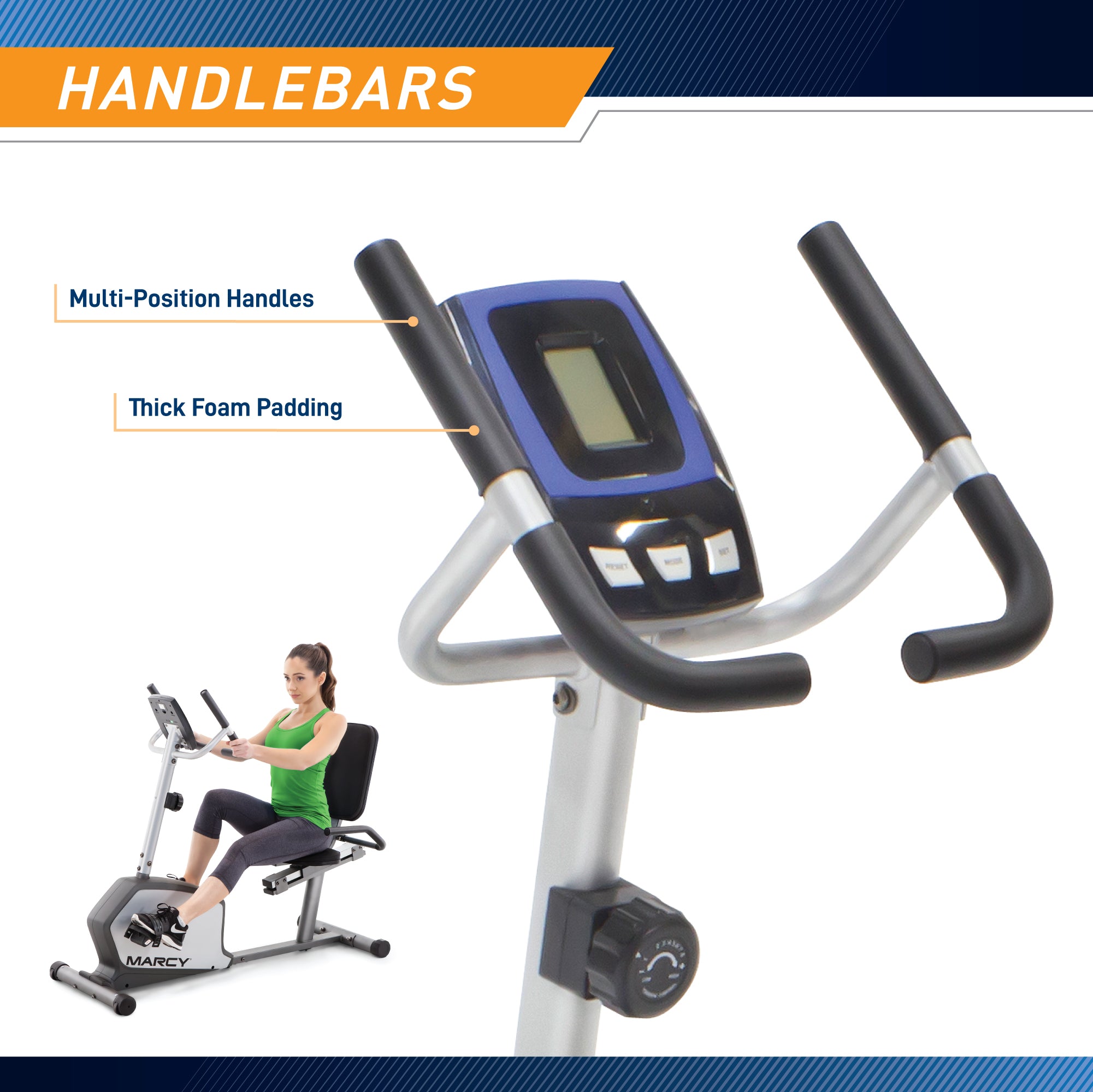 marcy-cardio-equipment-ns-1201r-liege-heimtrainer-magnetbremse-8-stufen image 5