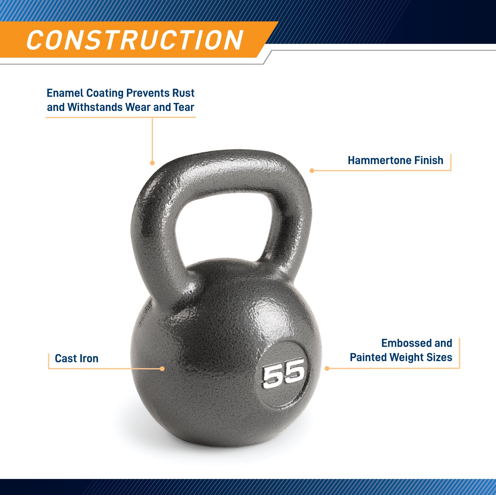 marcy-hkb-055-kettlebell-55lb-gusseisen-hammertone image 6