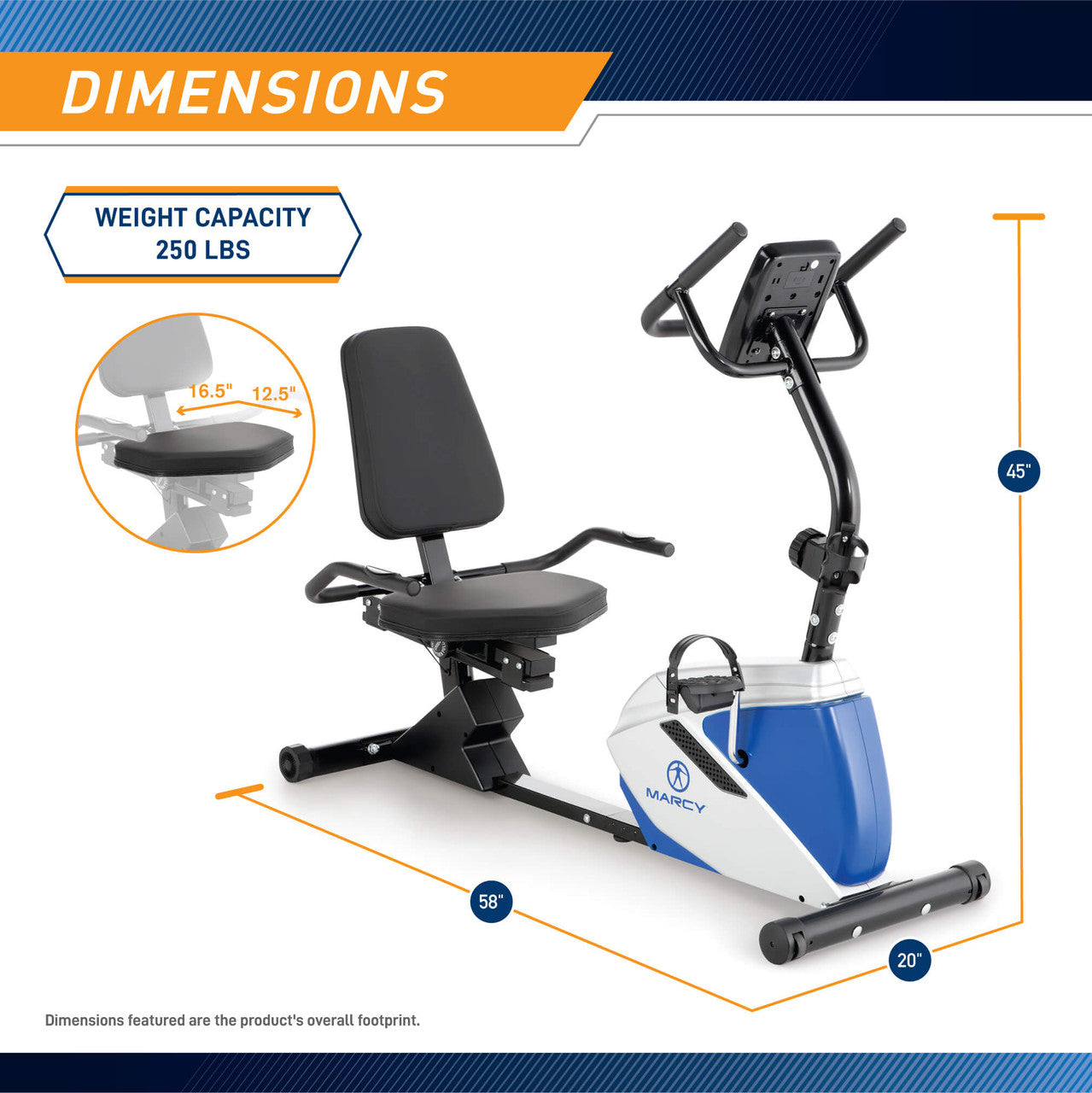 marcy-me-1019r-liegeergometer-magnet-recumbent-bike image 2