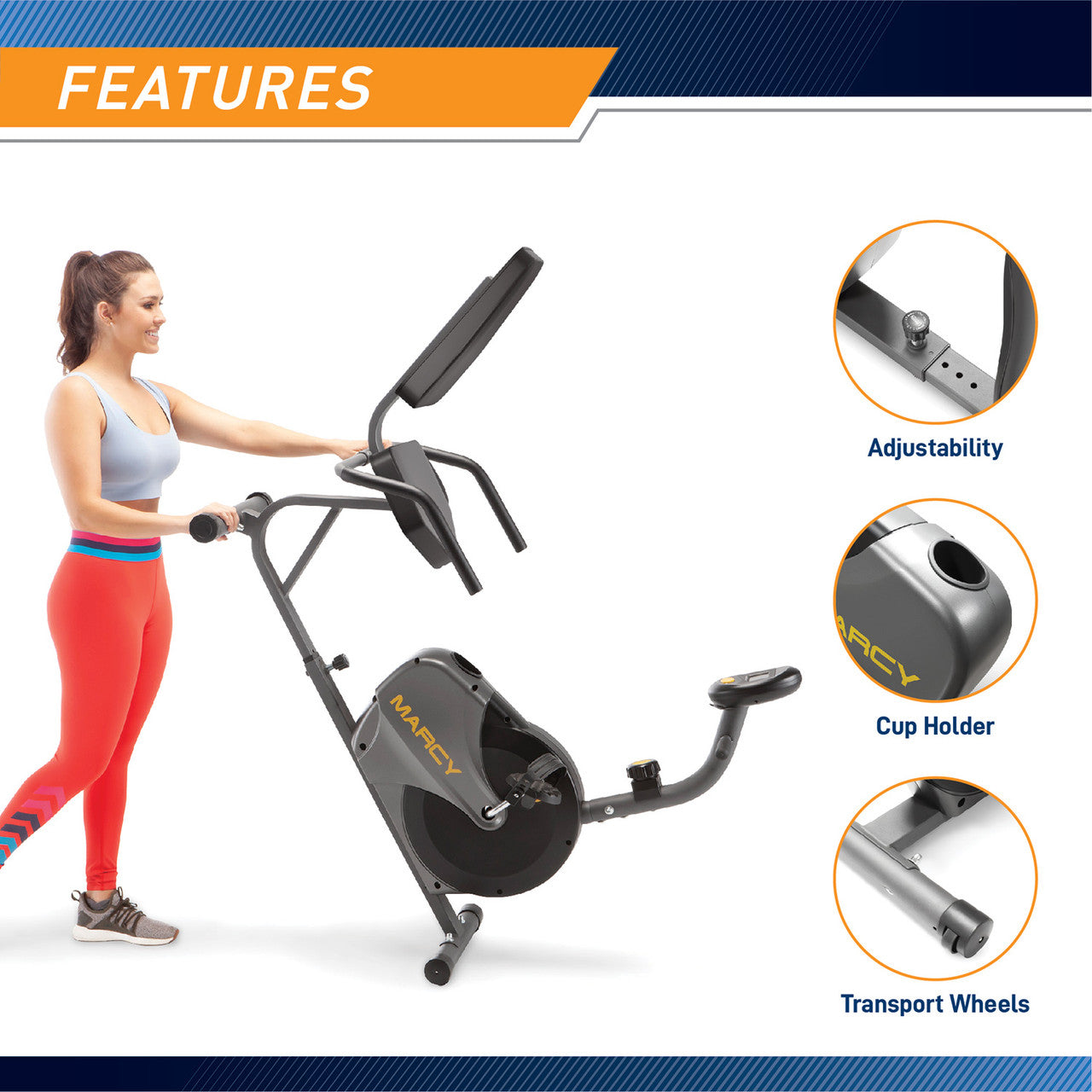 marcy-ns-716r-liegeergometer-magnet-8-stufen-display image 6