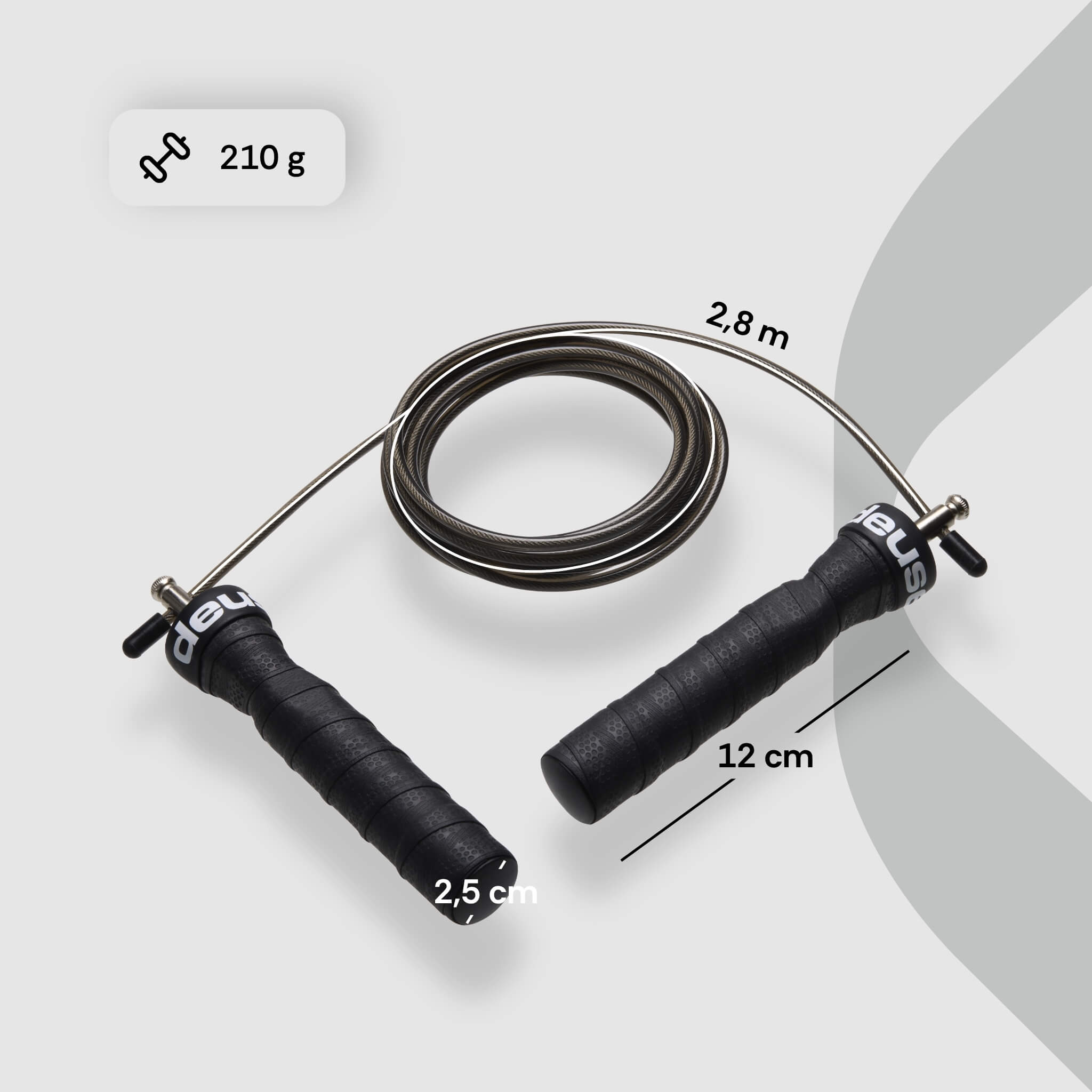 deuser-tube-power-speed-rope-springseil-schwarz image 4