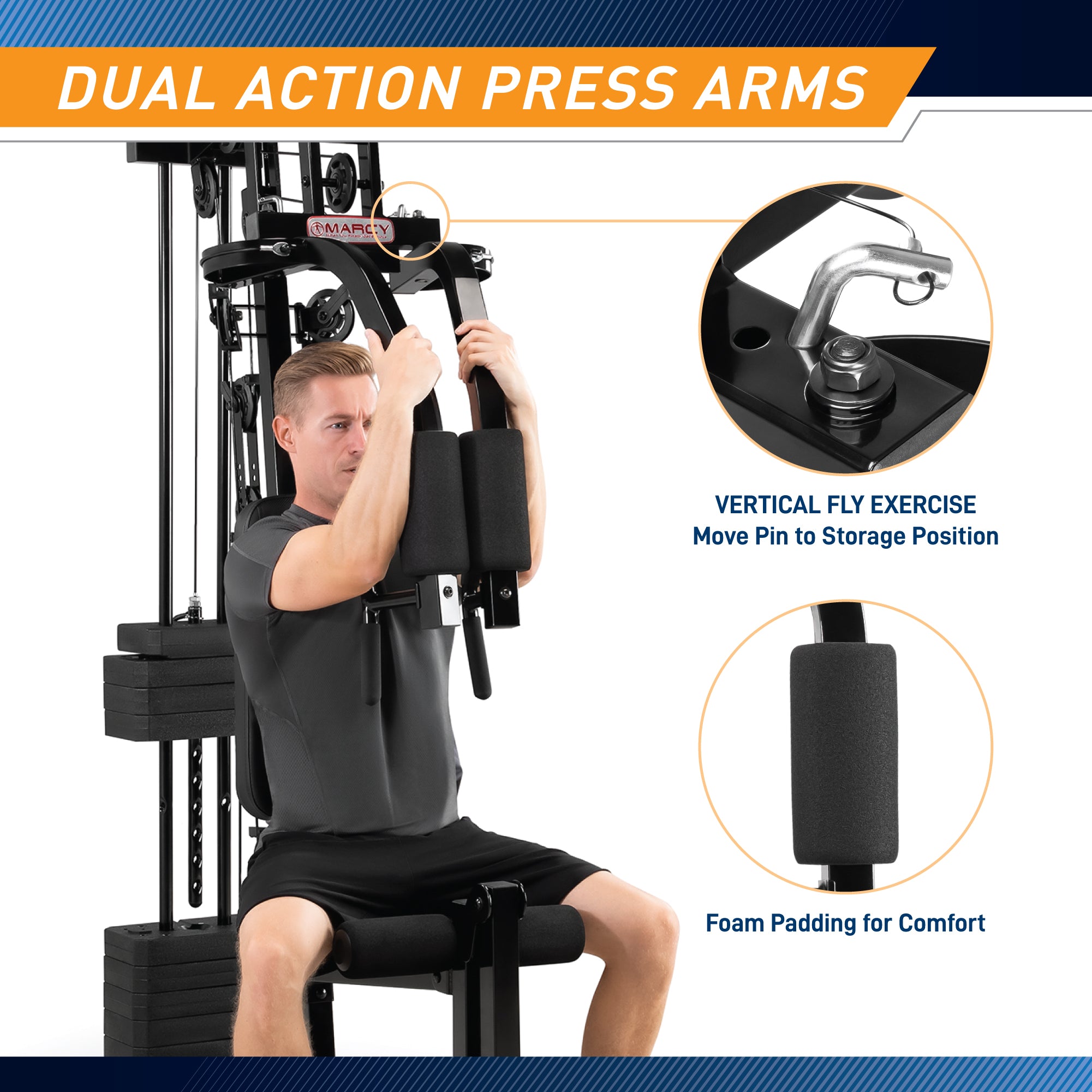 marcy-mkm-81030-kraftstation-45-kg-home-gym-seilzug image 7