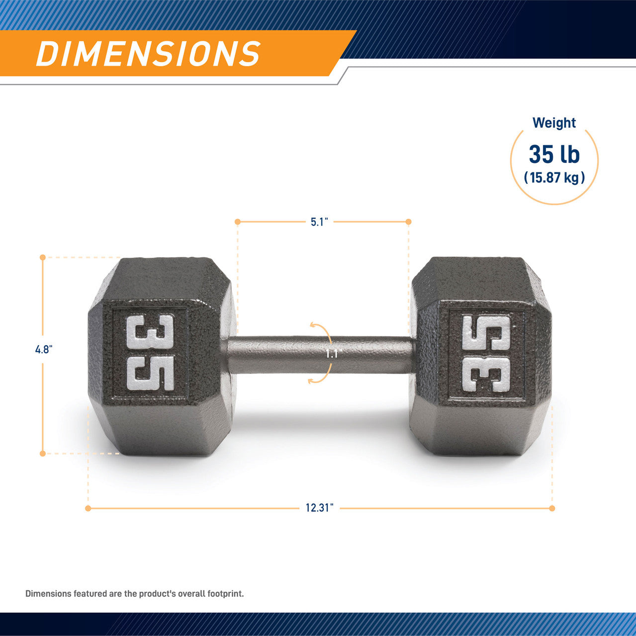 marcy-iv-2035-hex-hantel-35-lbs-eisen-einzeln image 3