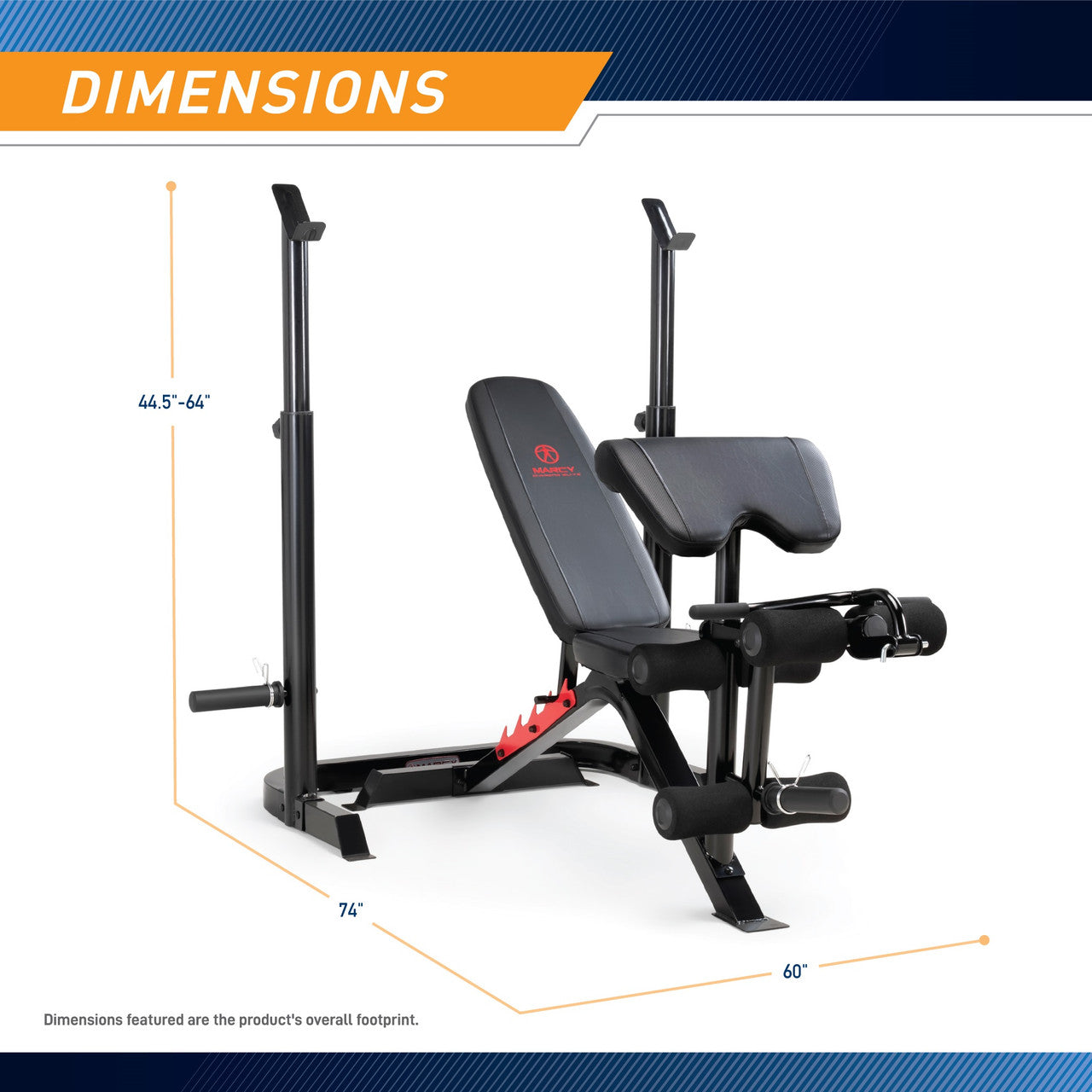 marcy-md-7836-olympic-hantelbank-mit-squat-rack-zweiteilig image 3