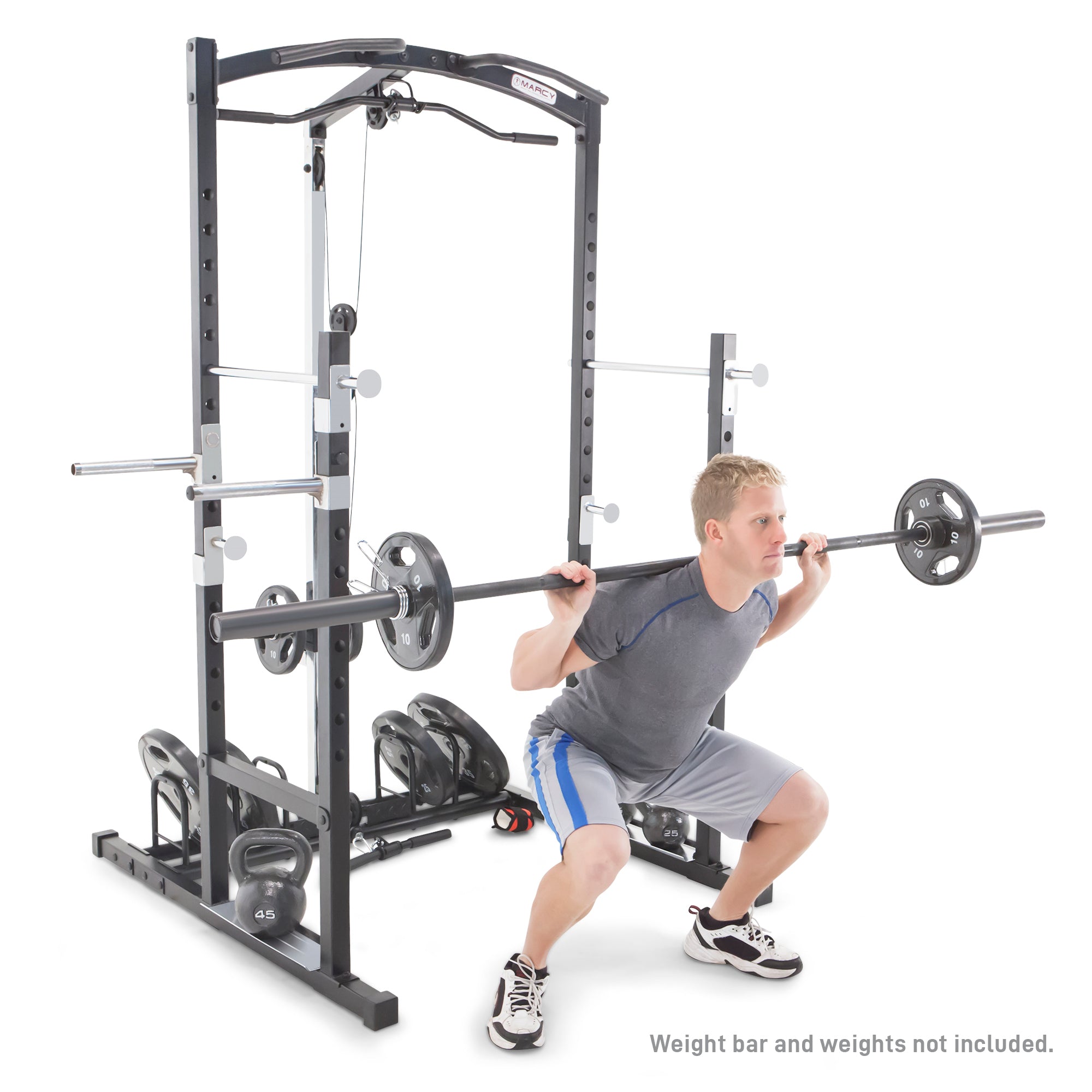 marcy-mwm-7041-cage-kraftstation-power-rack-mit-latzug image 2