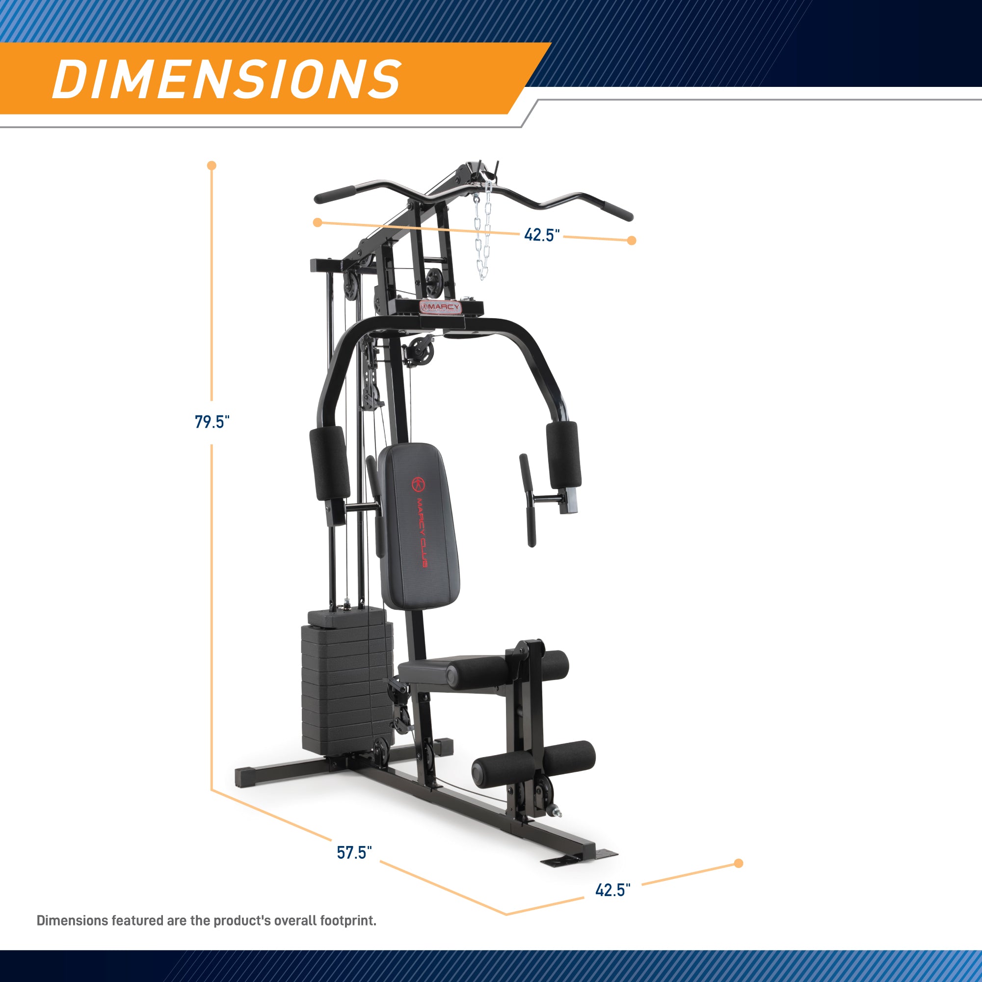 marcy-mkm-81030-kraftstation-45-kg-home-gym-seilzug image 4