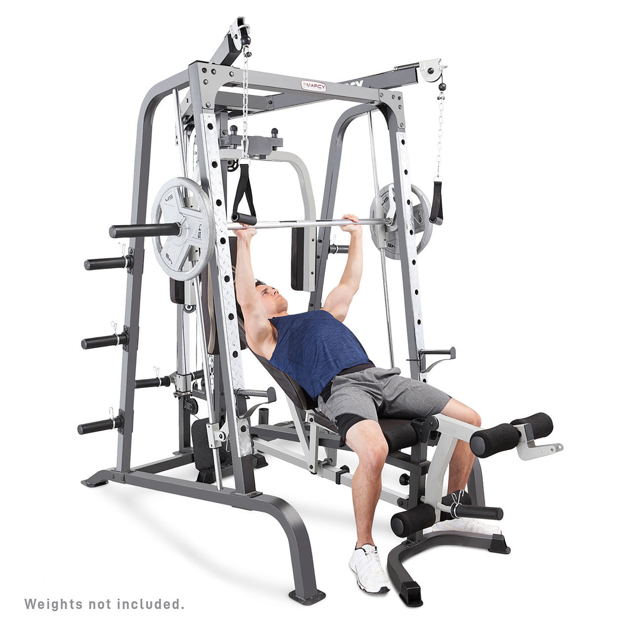 marcy-md-9010g-smith-machine-kraftstation-mit-bank-und-kabelzug image 2