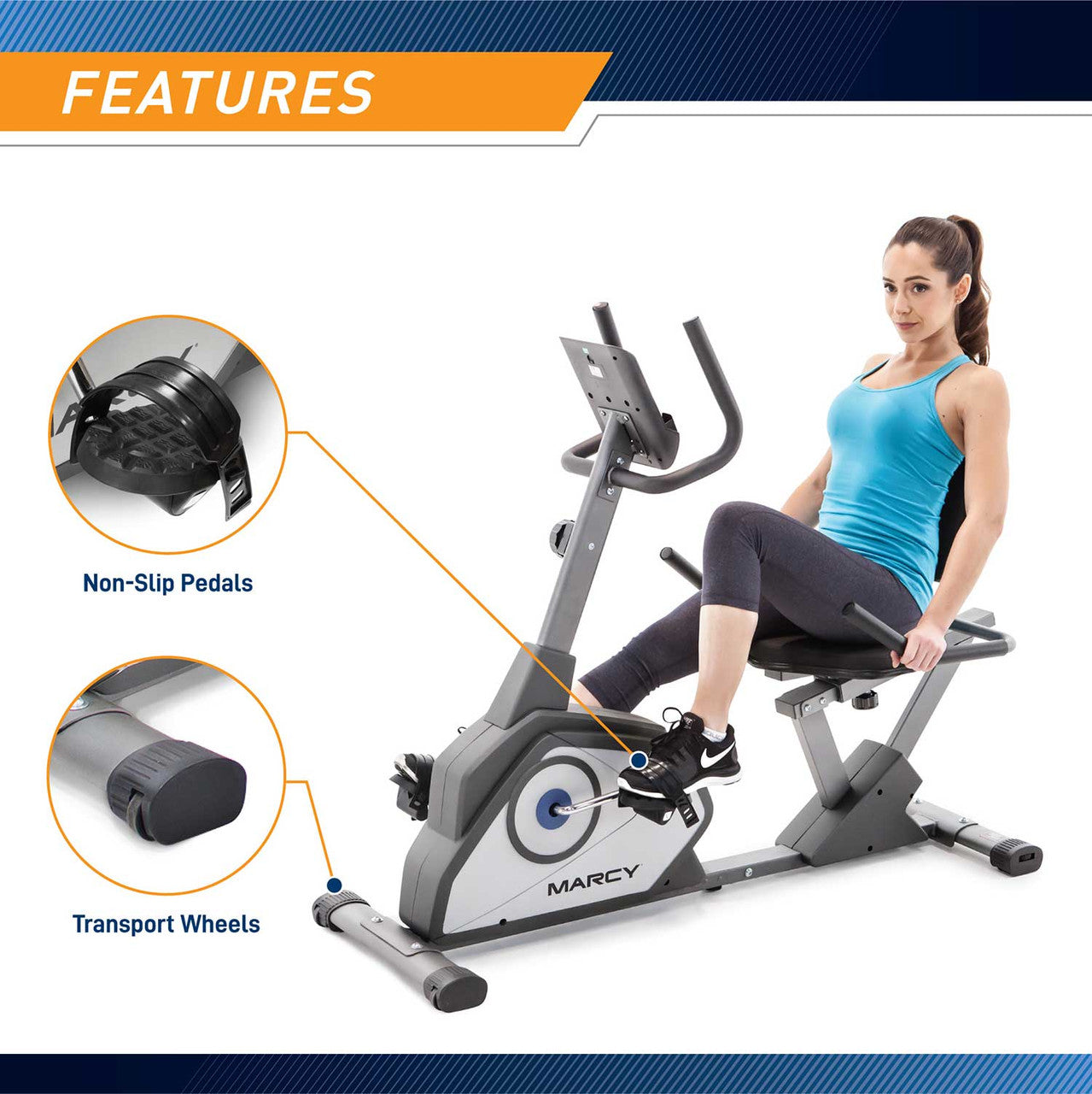 marcy-cardio-equipment-ns-40502r-liegeheimtrainer-magnetisch image 8