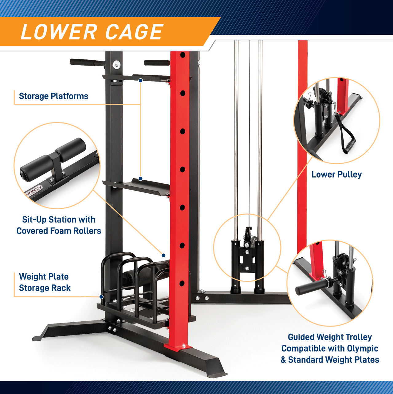 marcy-sm-7393-power-cage-kraftstation-mit-hantelbank image 4