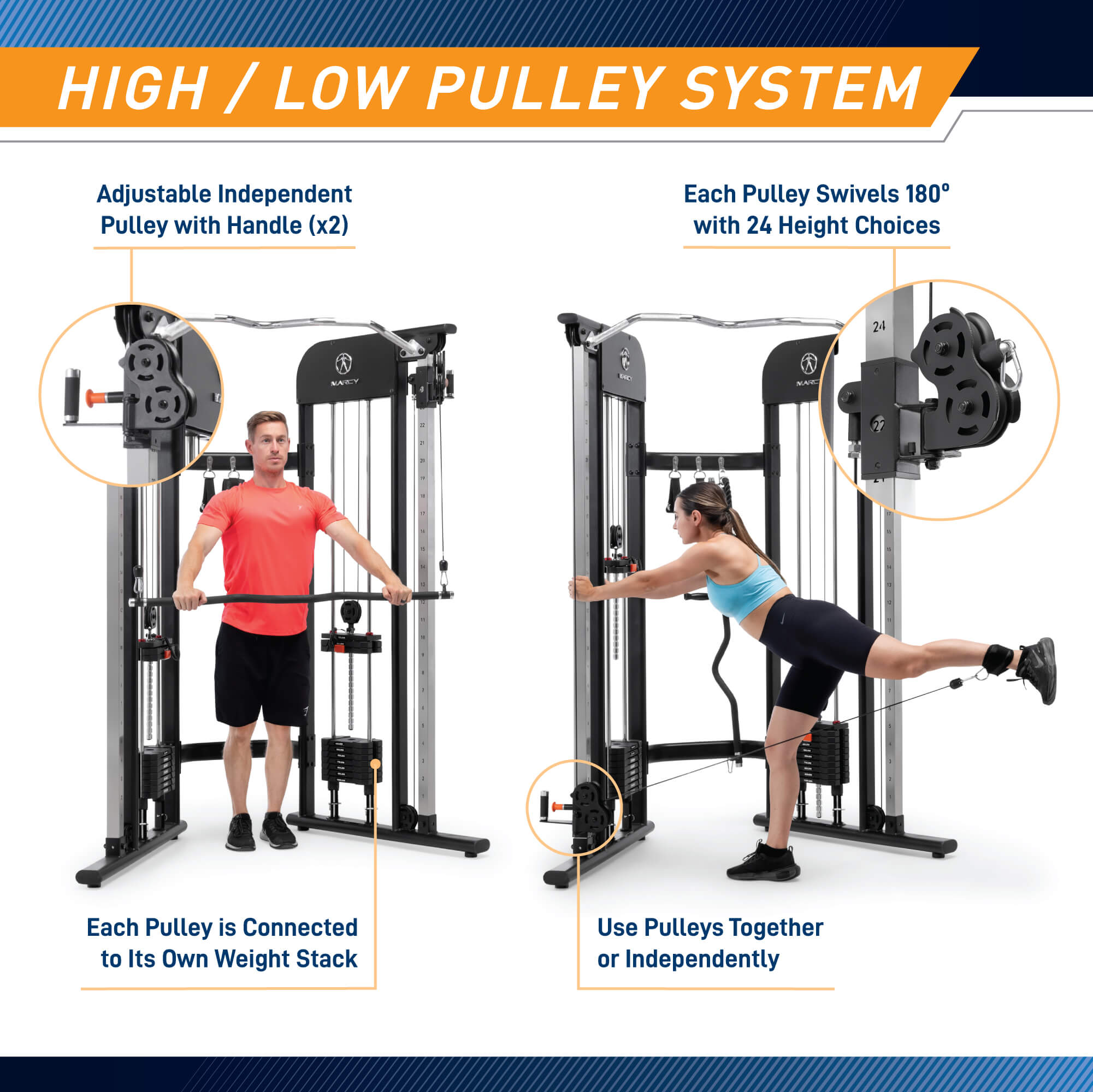 marcy-mft-942-functional-trainer-kabelzug-2x100-lbs image 4