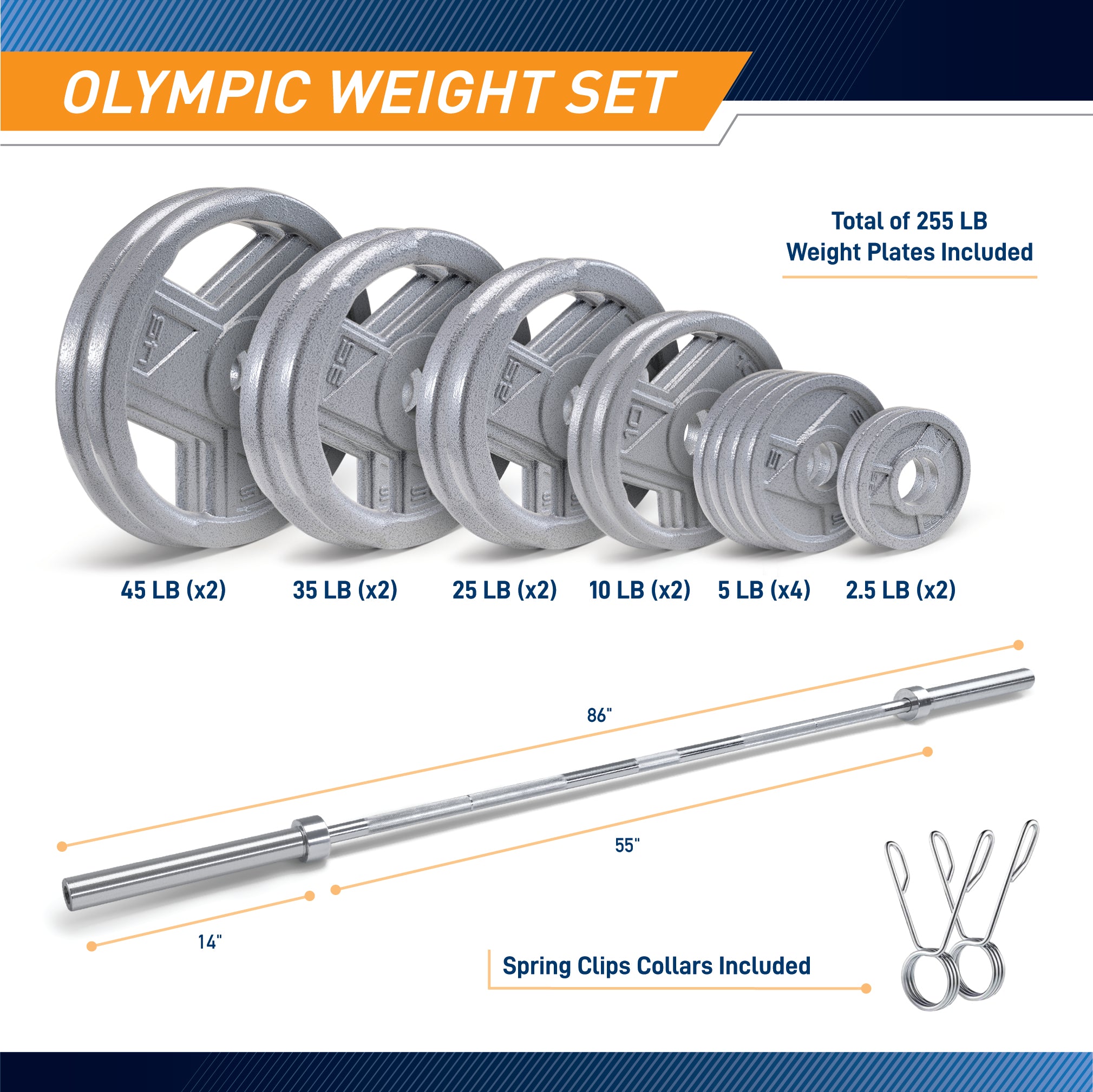 marcy-mcw-2269-hantelset-136-kg-gusseisen-olympisch image 3