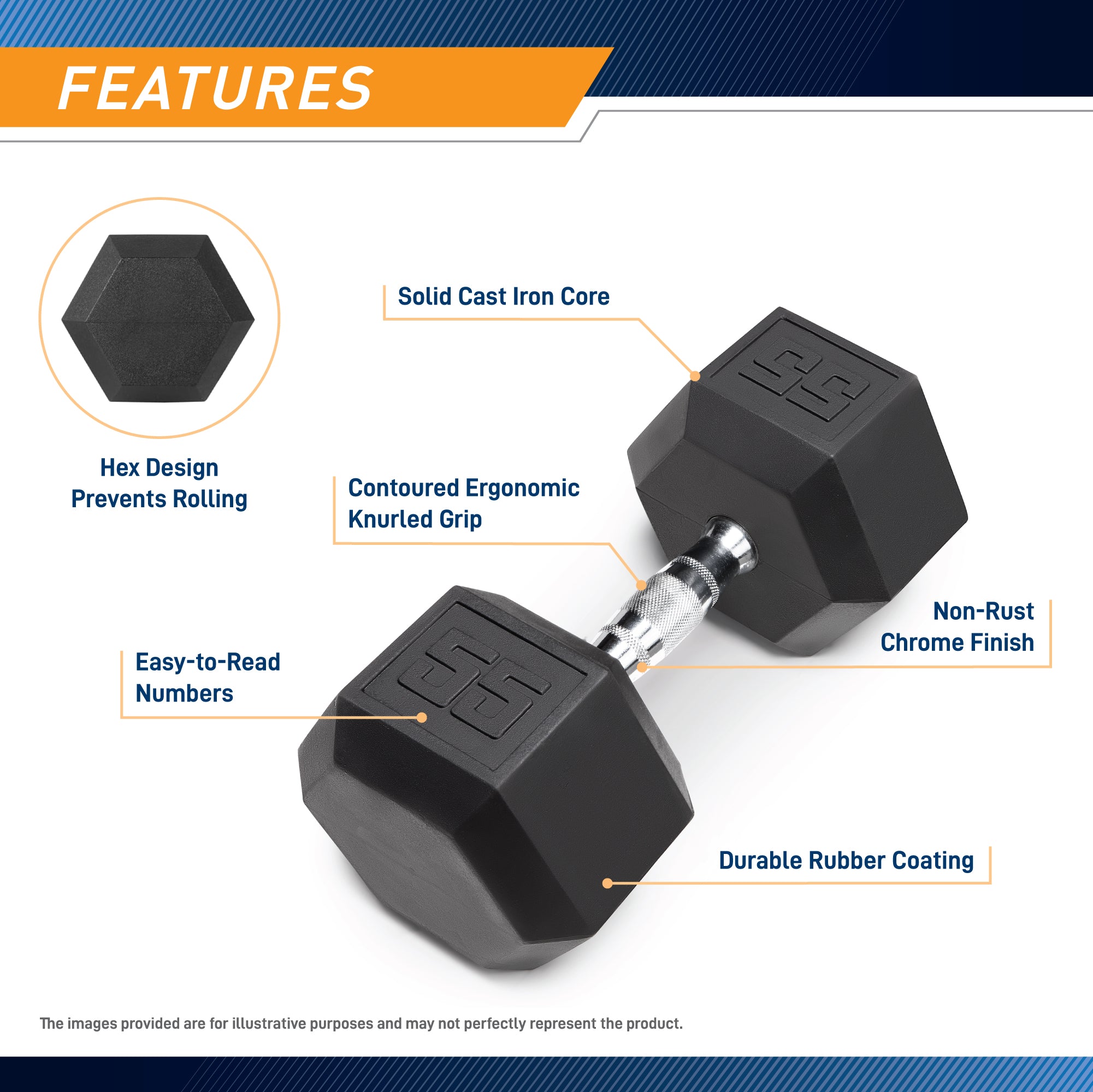 marcy-ibrh-055-rubber-hex-kurzhantel-55-lb-einzeln image 4