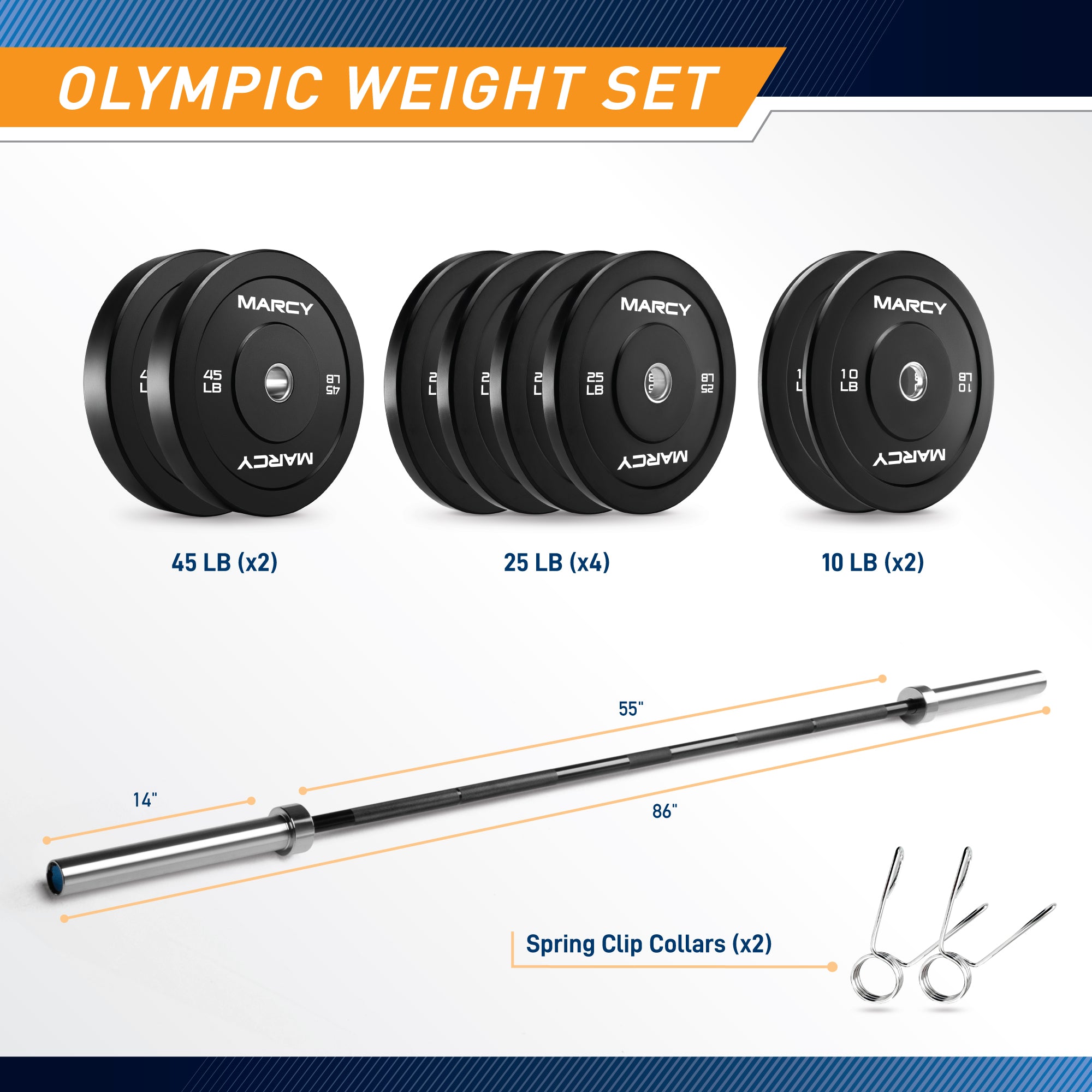 marcy-weights-and-bars-bp-250-hantelset-250lbs-mit-stange image 3