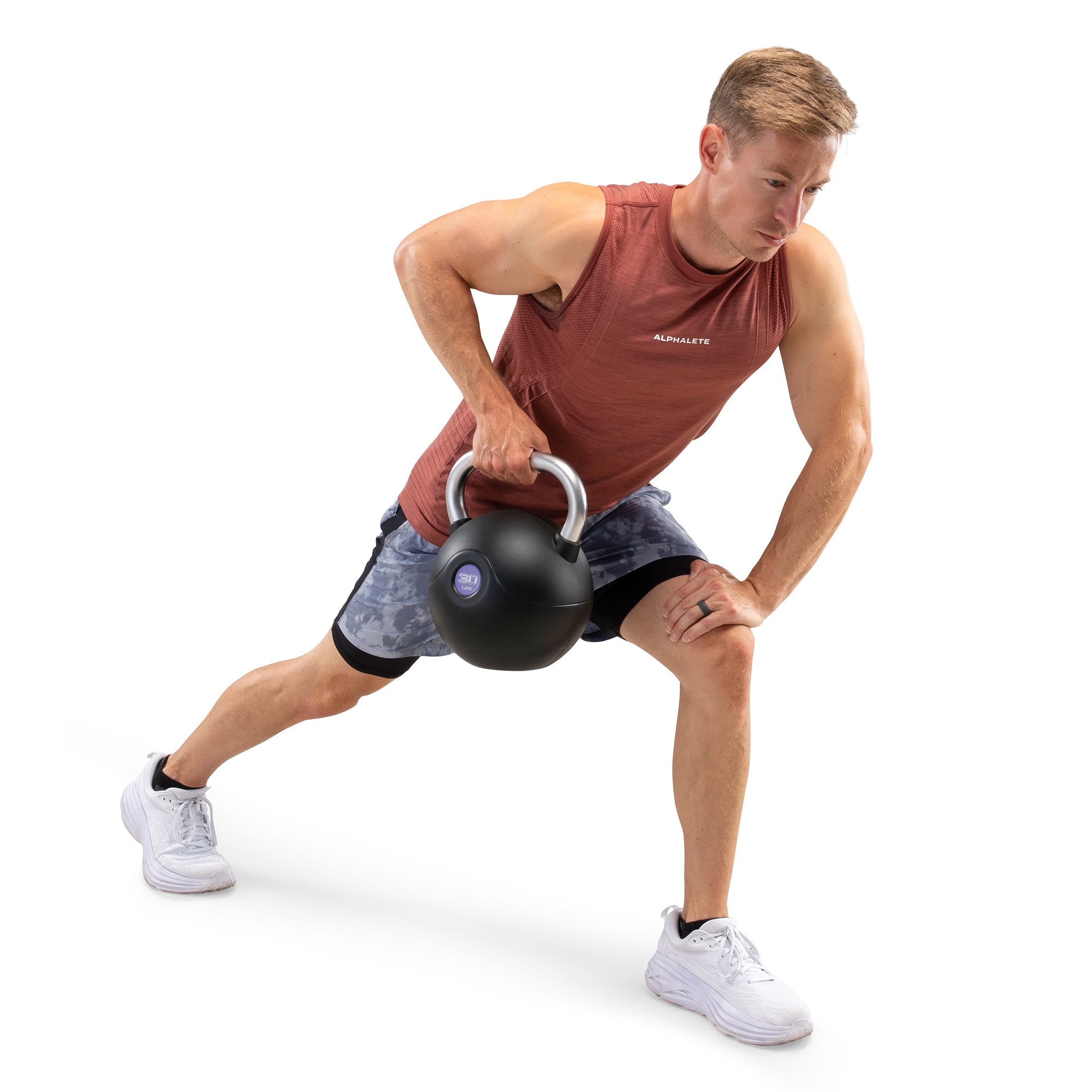 marcy-mckb-030-kettlebell-30-lbs-lila-pu-chromgriff image 2