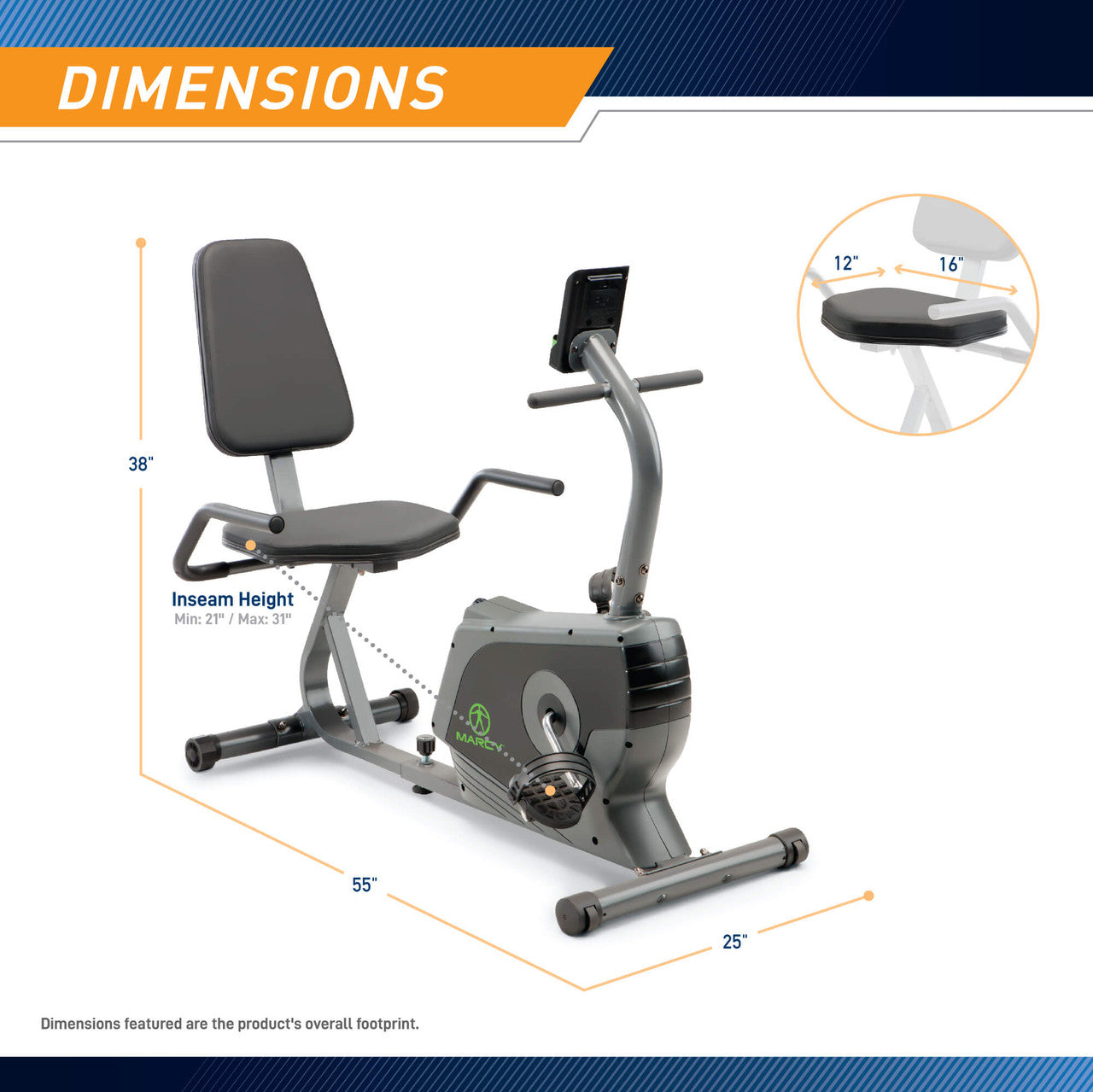 marcy-cardio-ns-1206r-liegeergometer-magnetbremse-sitz image 3