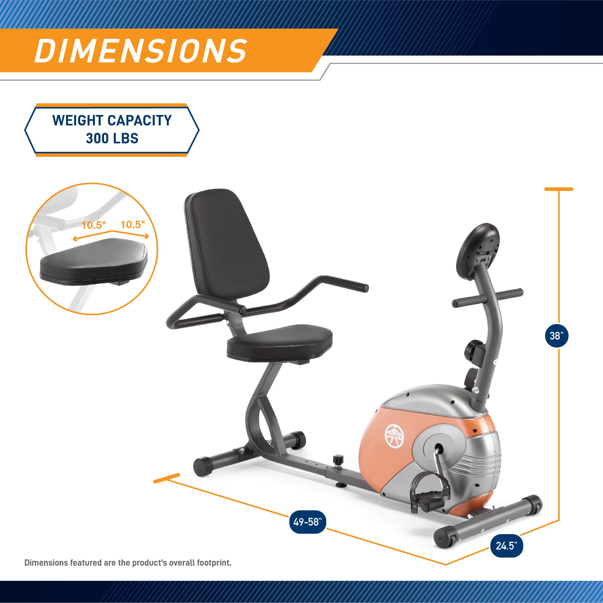 marcy-cardio-equipment-me-709-liegeergometer-bequem-8-stufen image 3