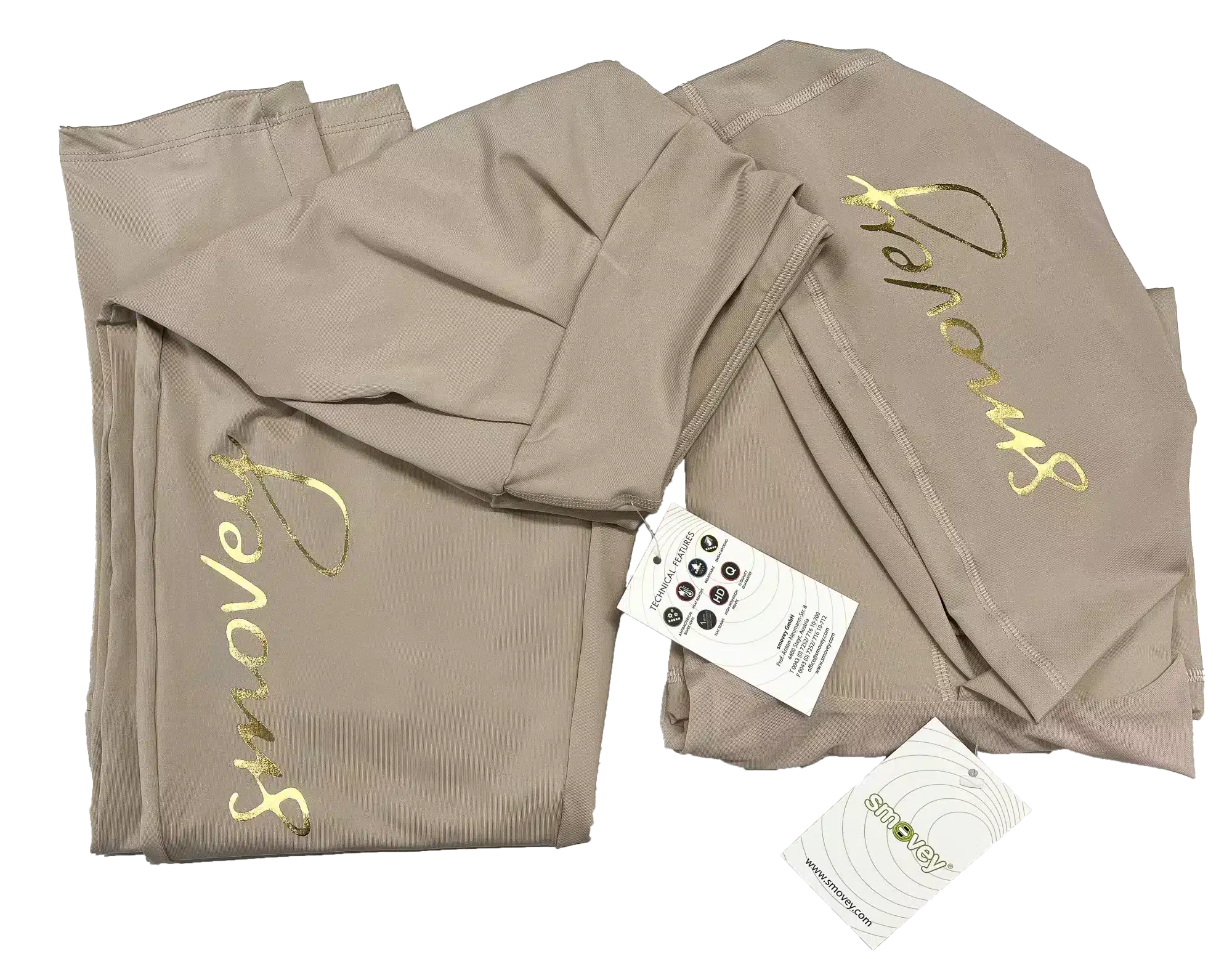 smovey-trainingsanzug-damen-sportanzug-champagner-2-teilig image 3