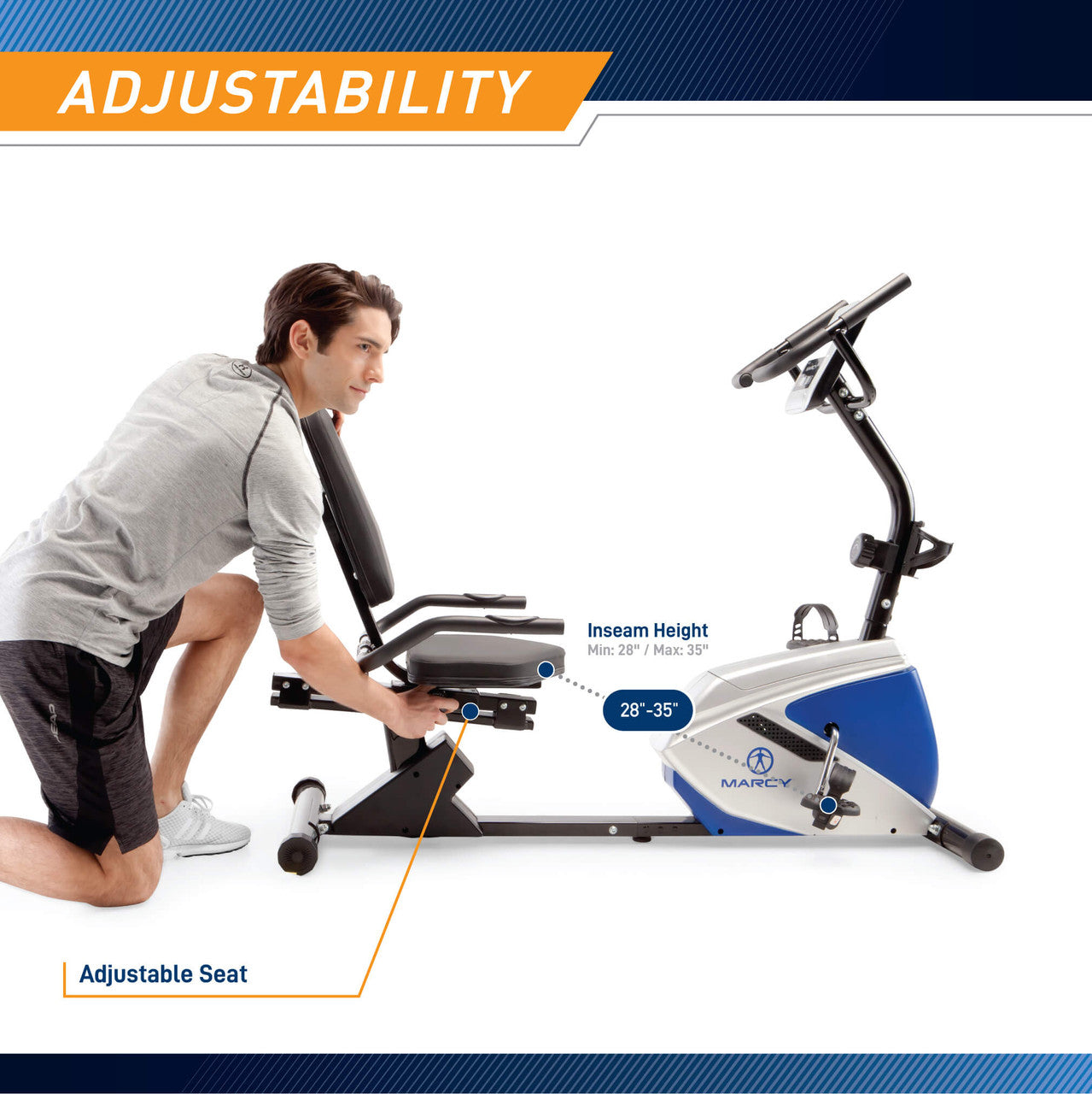 marcy-me-1019r-liegeergometer-magnet-recumbent-bike image 4