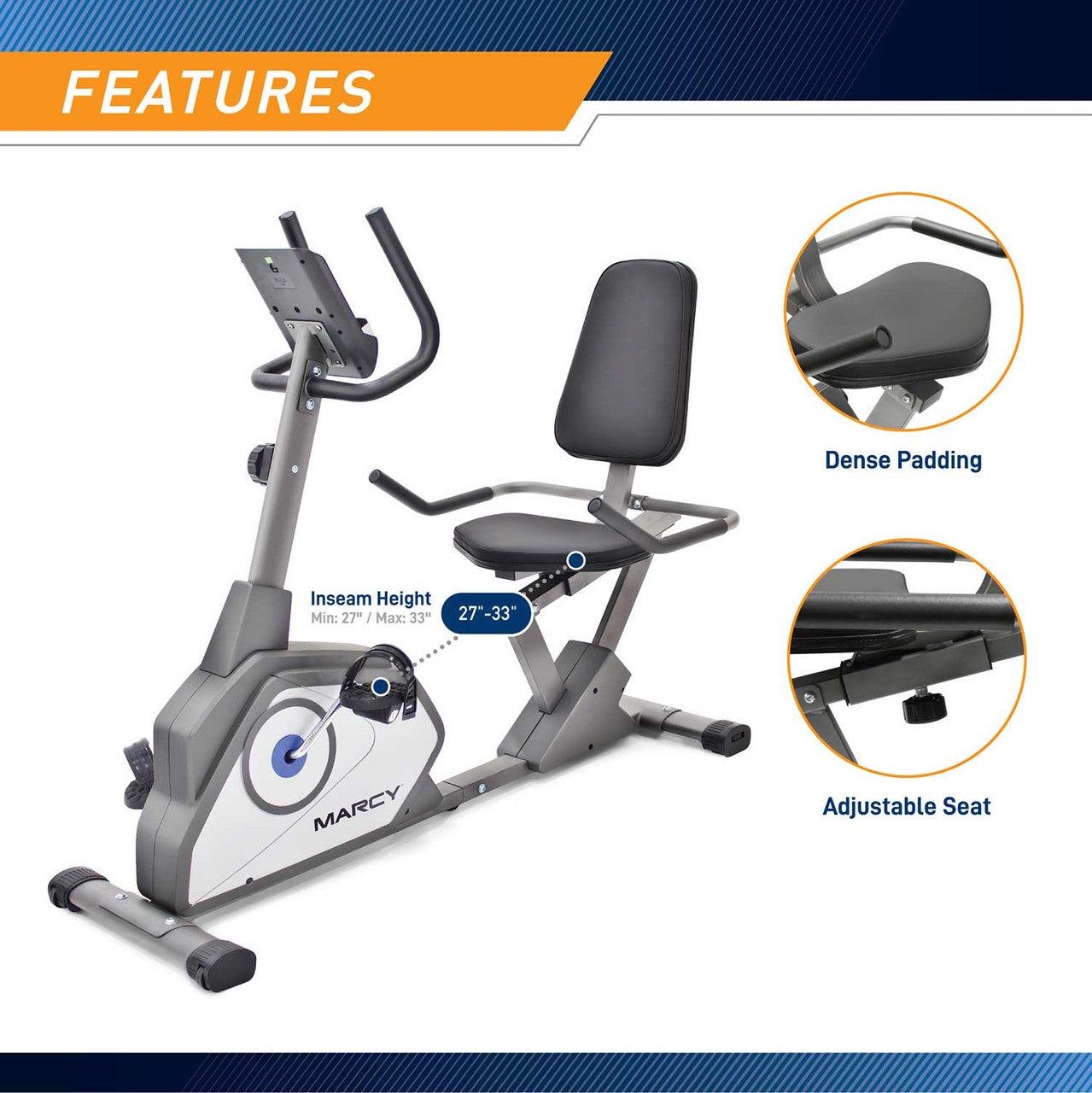 marcy-cardio-equipment-ns-40502r-liegeheimtrainer-magnetisch image 6