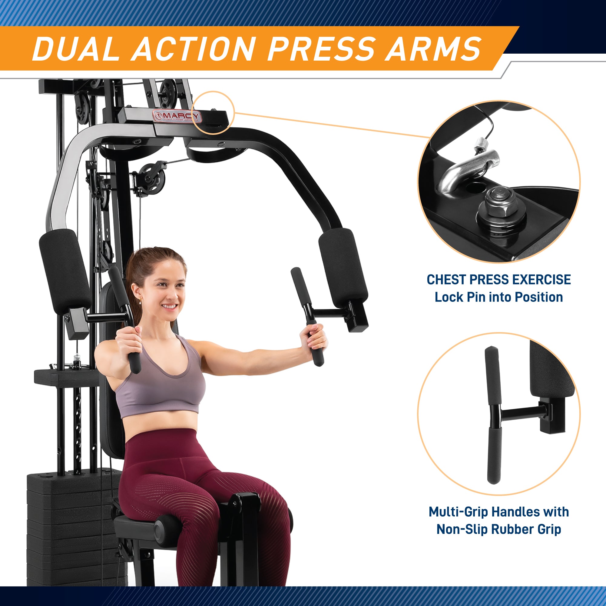 marcy-mkm-81030-kraftstation-45-kg-home-gym-seilzug image 6