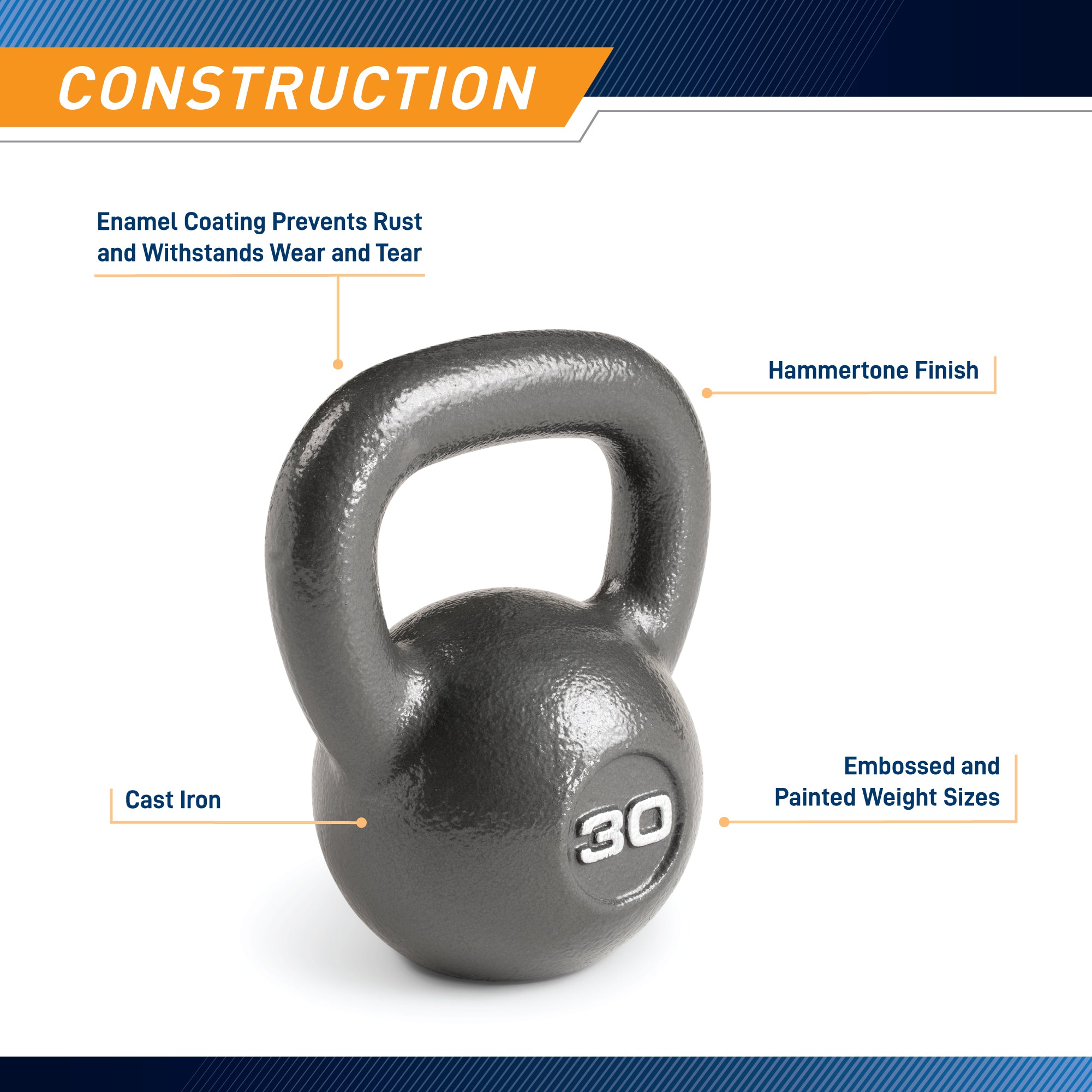 marcy-hkb-030-kettlebell-30-lbs-gusseisen-hammertone image 6
