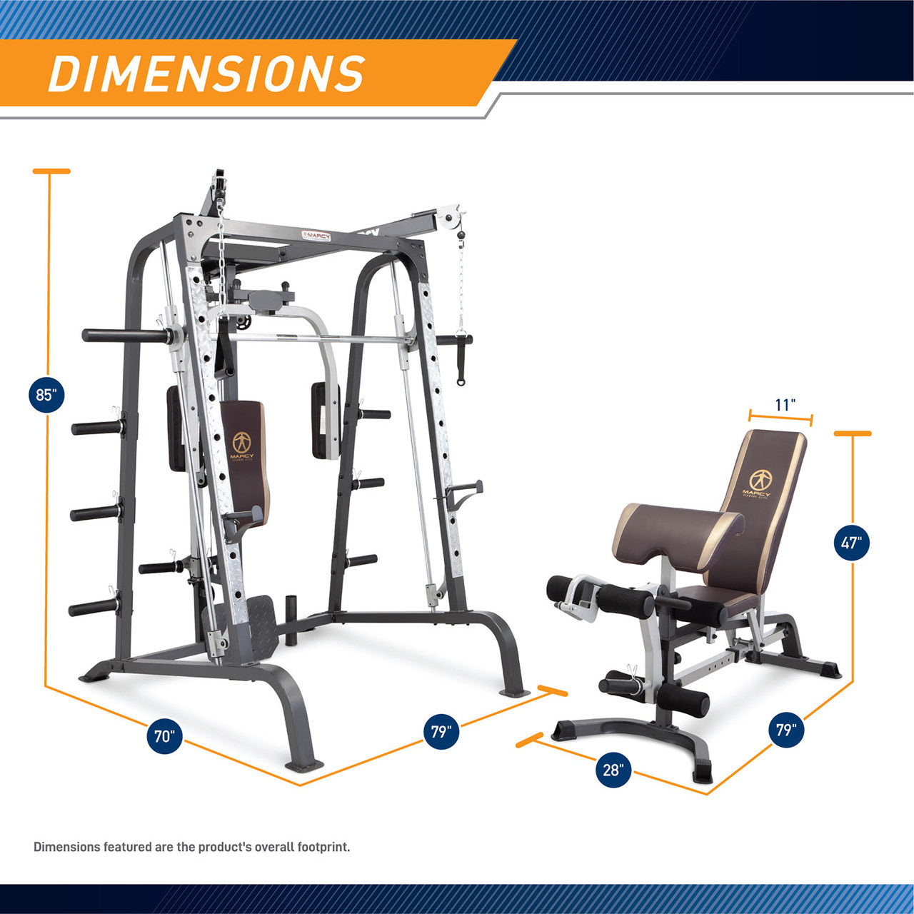 marcy-md-9010g-smith-machine-kraftstation-mit-bank-und-kabelzug image 3