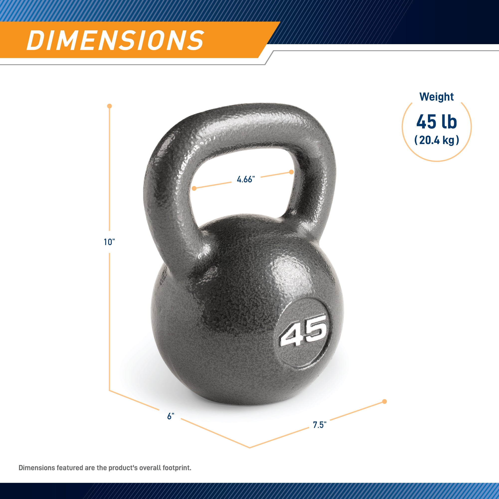 marcy-hkb-045-kettlebell-45-lb-gusseisen-hammertone image 3