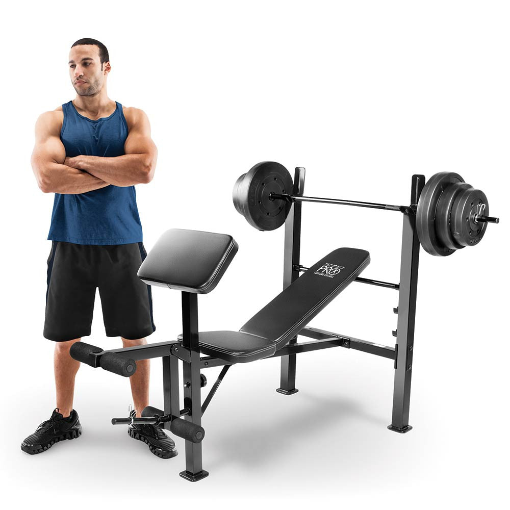 marcy-pm-20115-standard-hantelbank-mit-gewichten-100-lb-set image 2