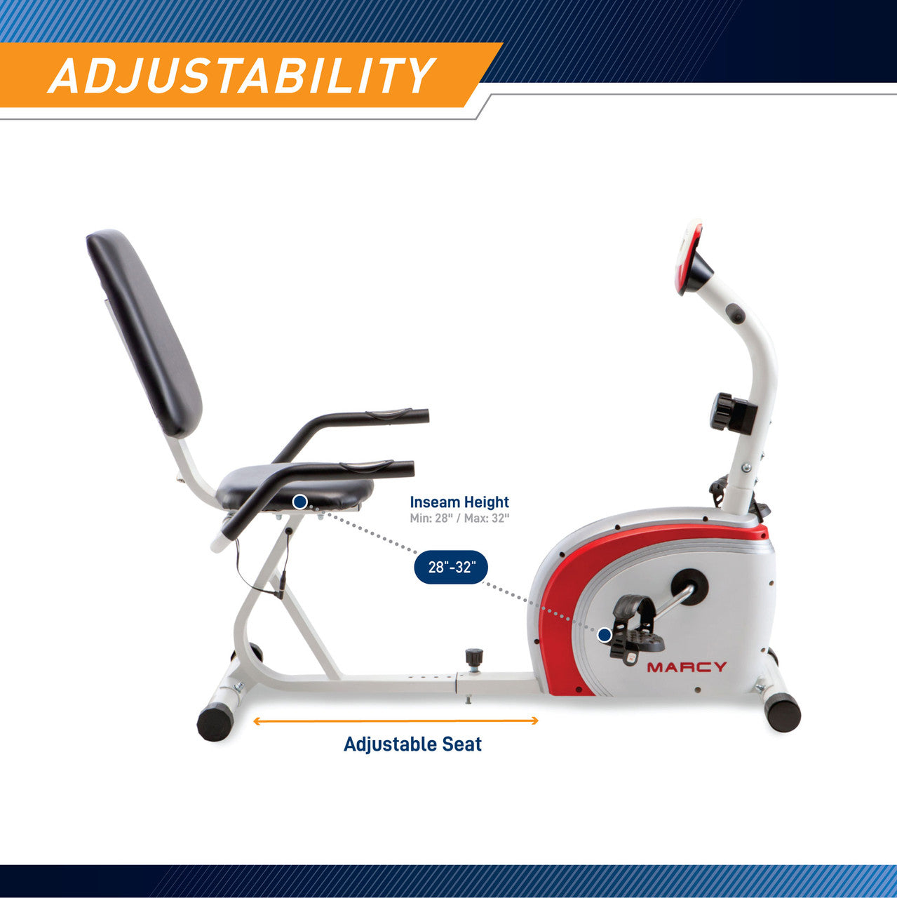 marcy-ns-908r-liegeergometer-magnet-8-stufen-puls image 3