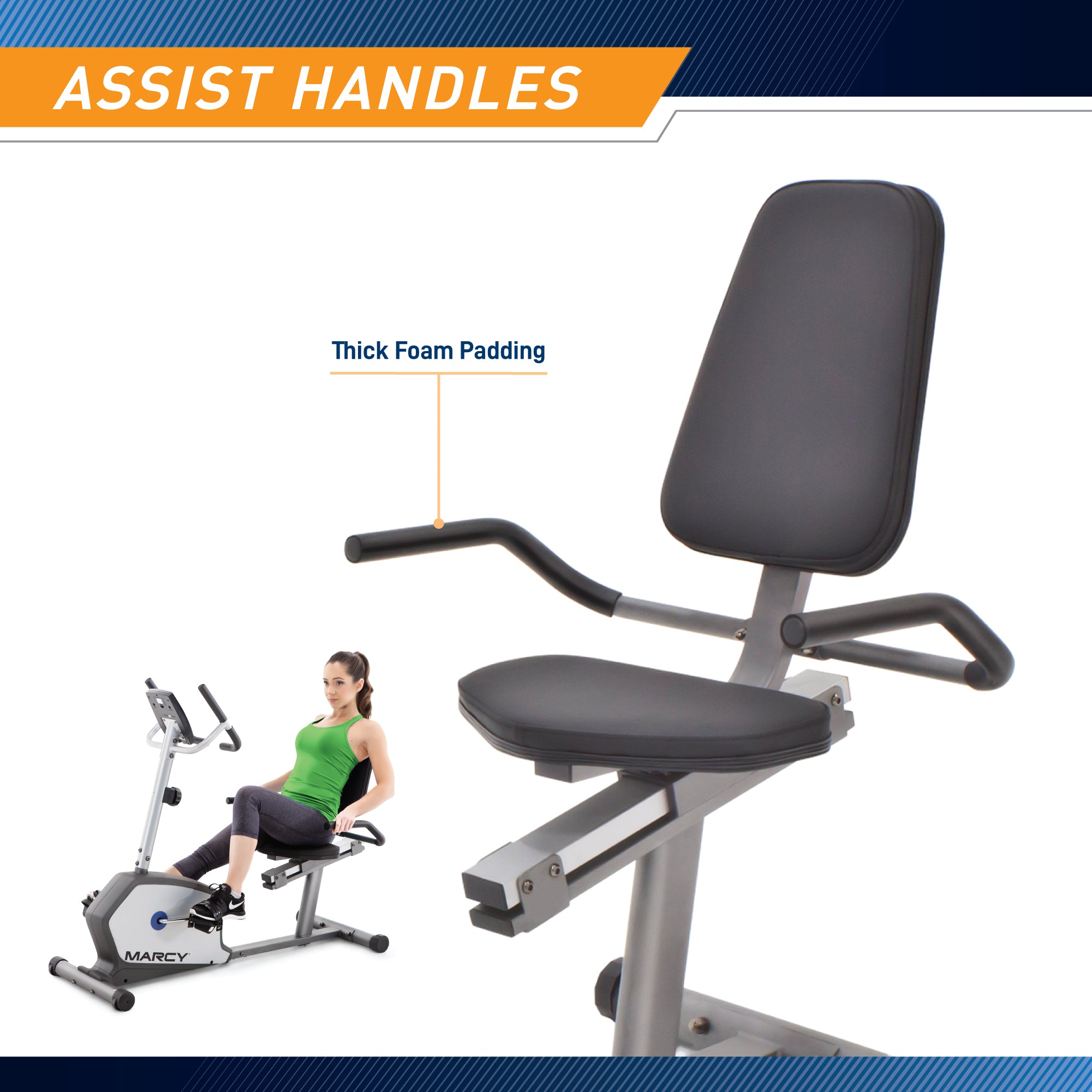 marcy-cardio-equipment-ns-1201r-liege-heimtrainer-magnetbremse-8-stufen image 6