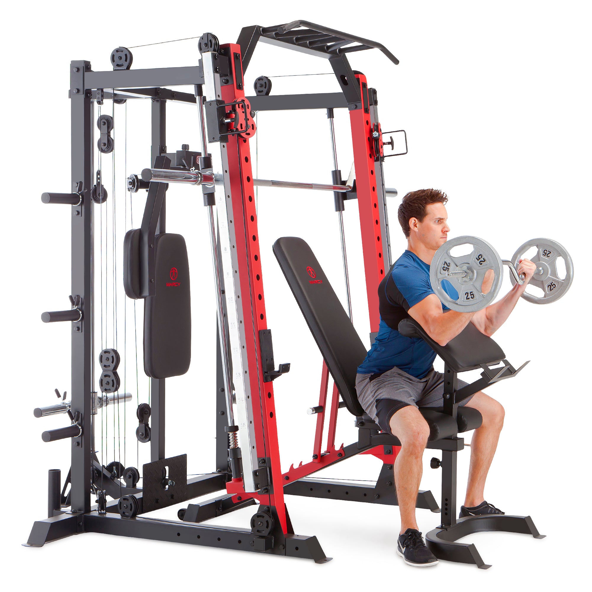 marcy-sm-4033-smith-machine-kraftstation-mit-klimmzugstange image 2