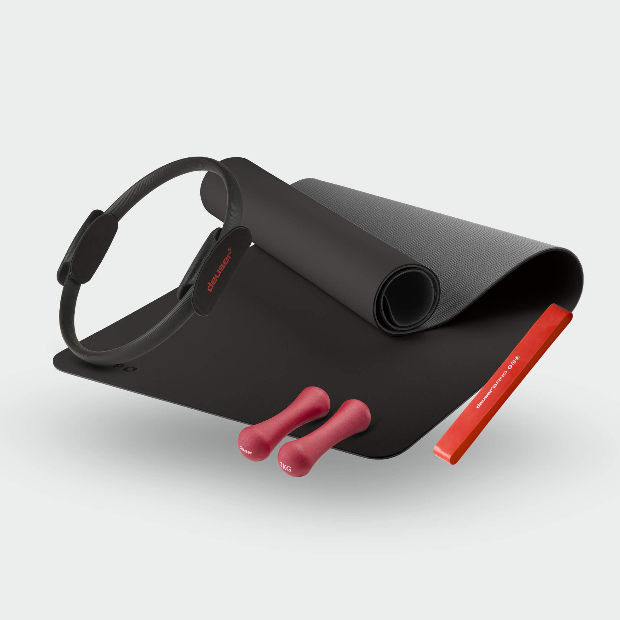 deuser-pilates-core-set-band-plus-mittel-hantel-1-kg image 1