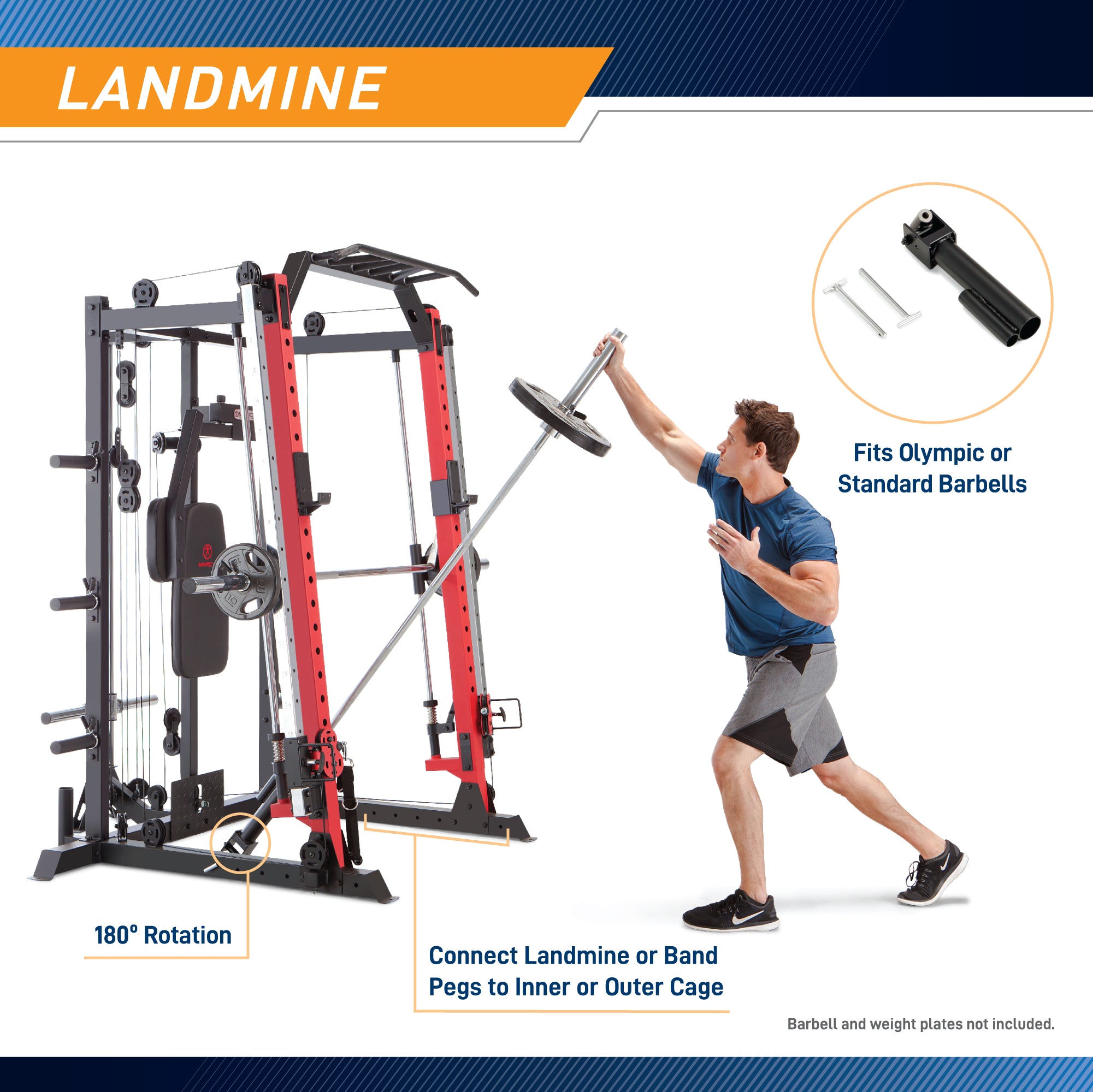marcy-sm-4033-smith-machine-kraftstation-mit-klimmzugstange image 8