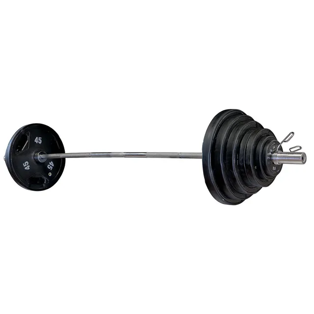 marcy-mcw-300-olympia-hantelset-300-lbs-mit-stange-gusseisen image 1