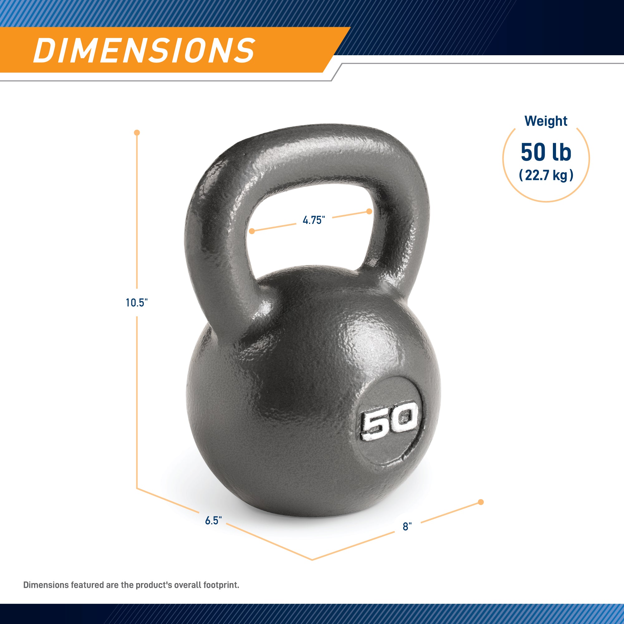 marcy-hkb-050-kettlebell-50-lbs-gusseisen image 3