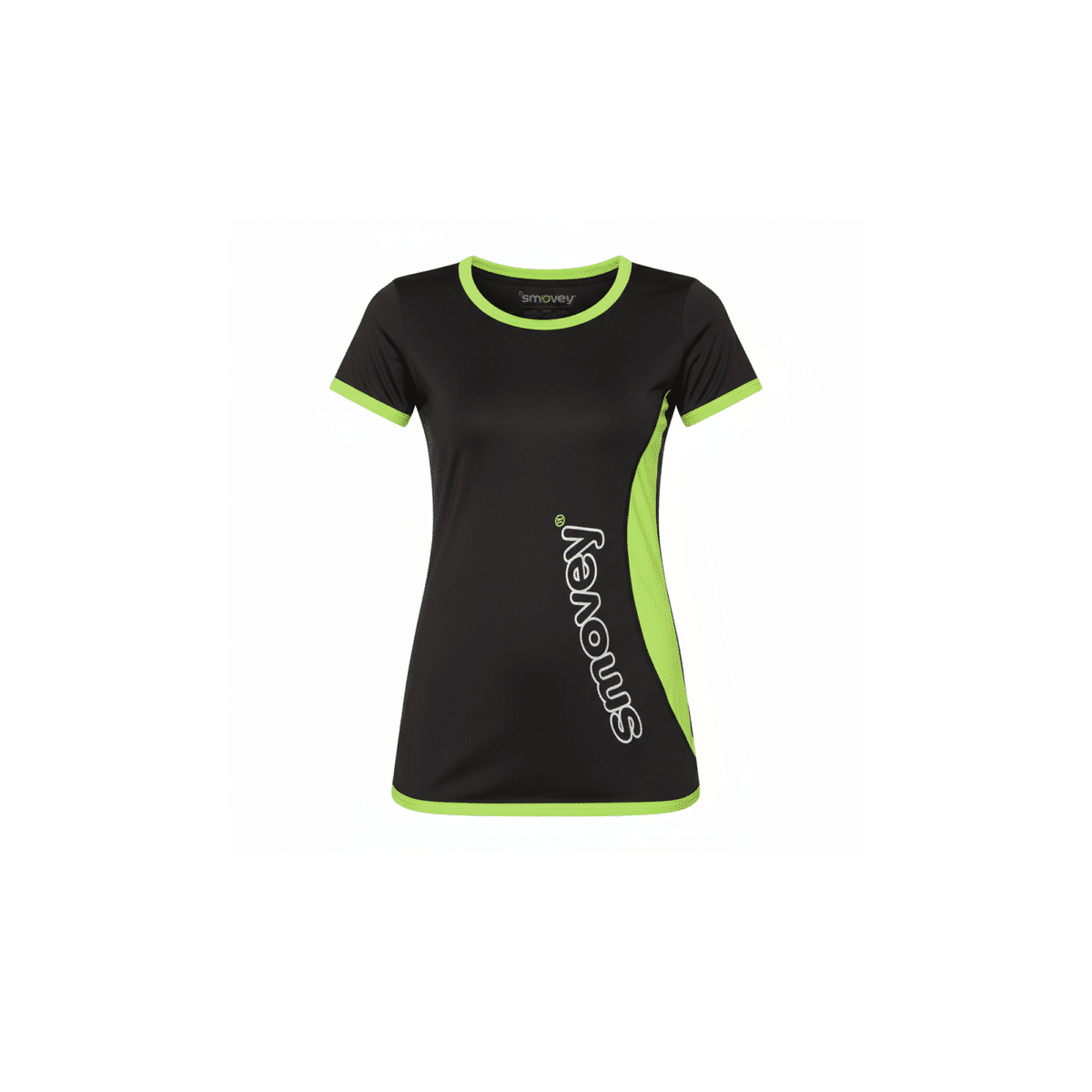 smovey-bekleidung-fitness-shirt-fitness-shirt-damen-schwarz-gr-n image 2