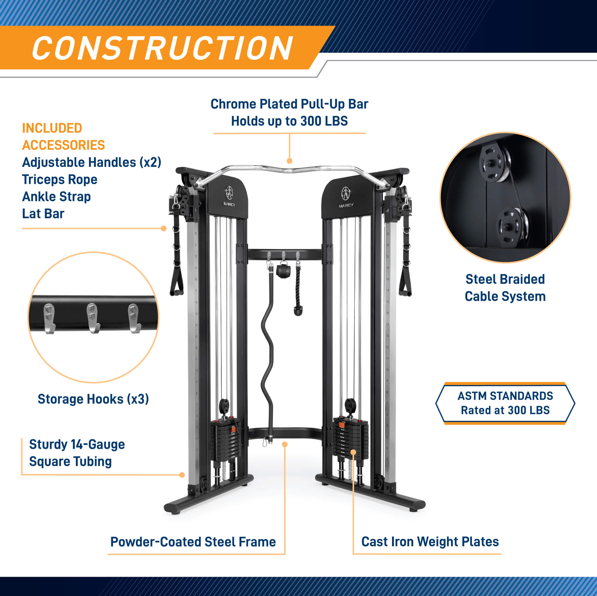 marcy-mft-942-functional-trainer-kabelzug-2x100-lbs image 7