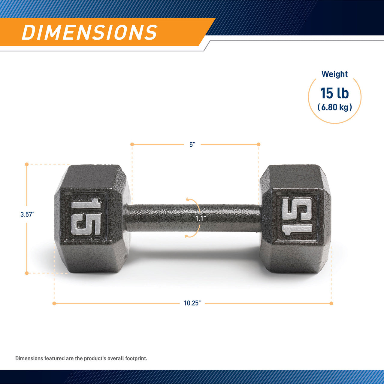 marcy-iv-2015-hex-hantel-6-8-kg-einzel-gusseisen image 3