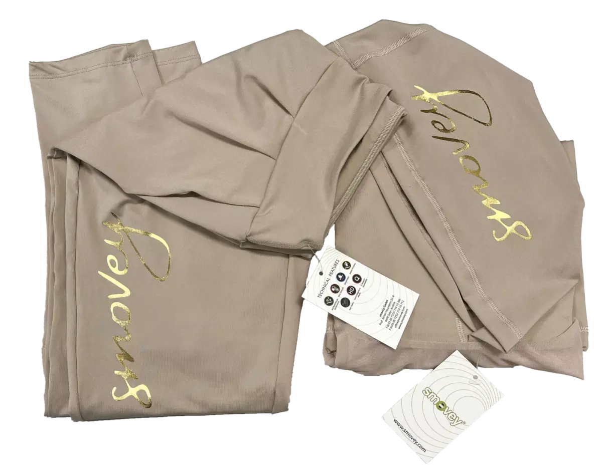 smovey-trainingsanzug-damen-sportanzug-champagner-2-teilig image 7