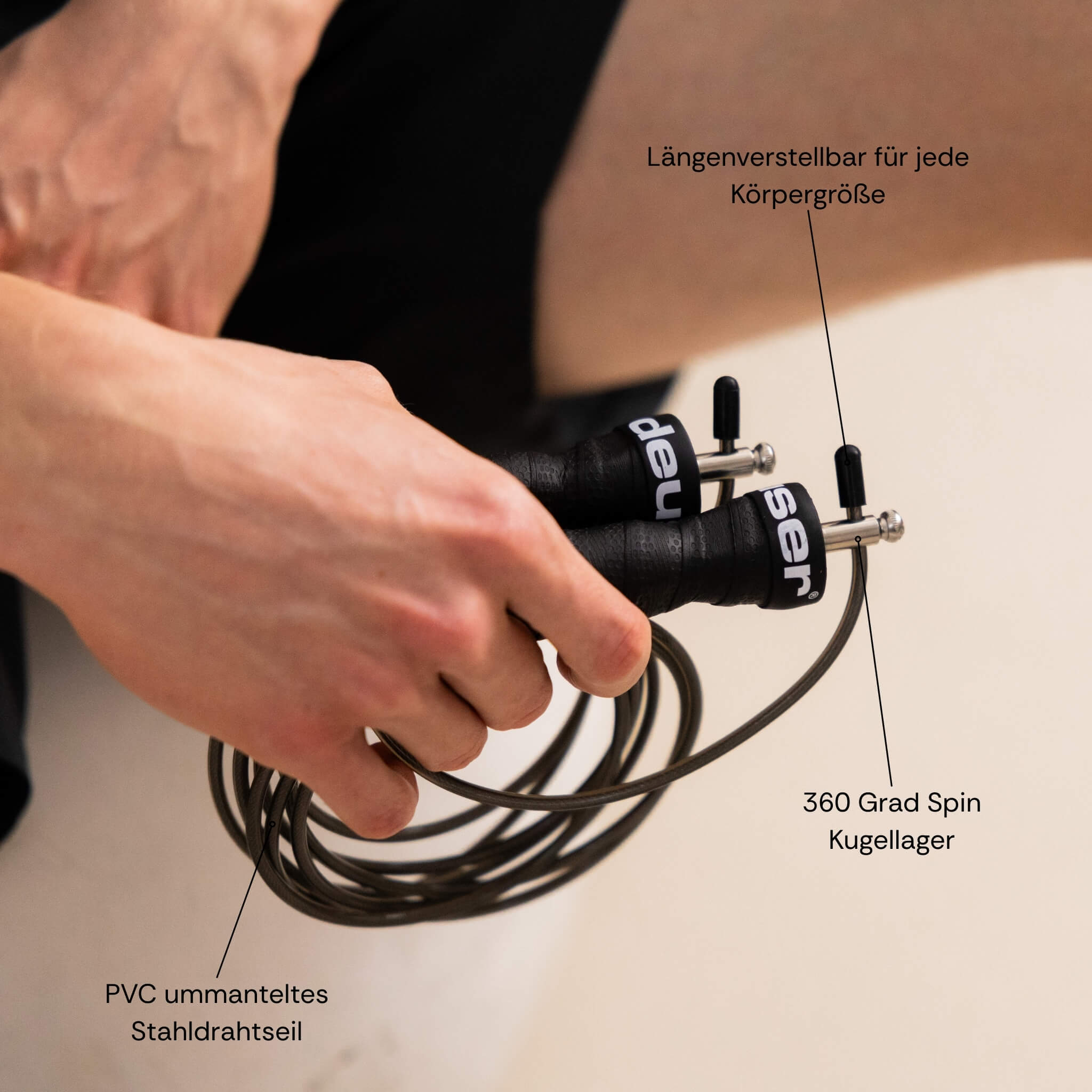 deuser-tube-power-speed-rope-springseil-schwarz image 2